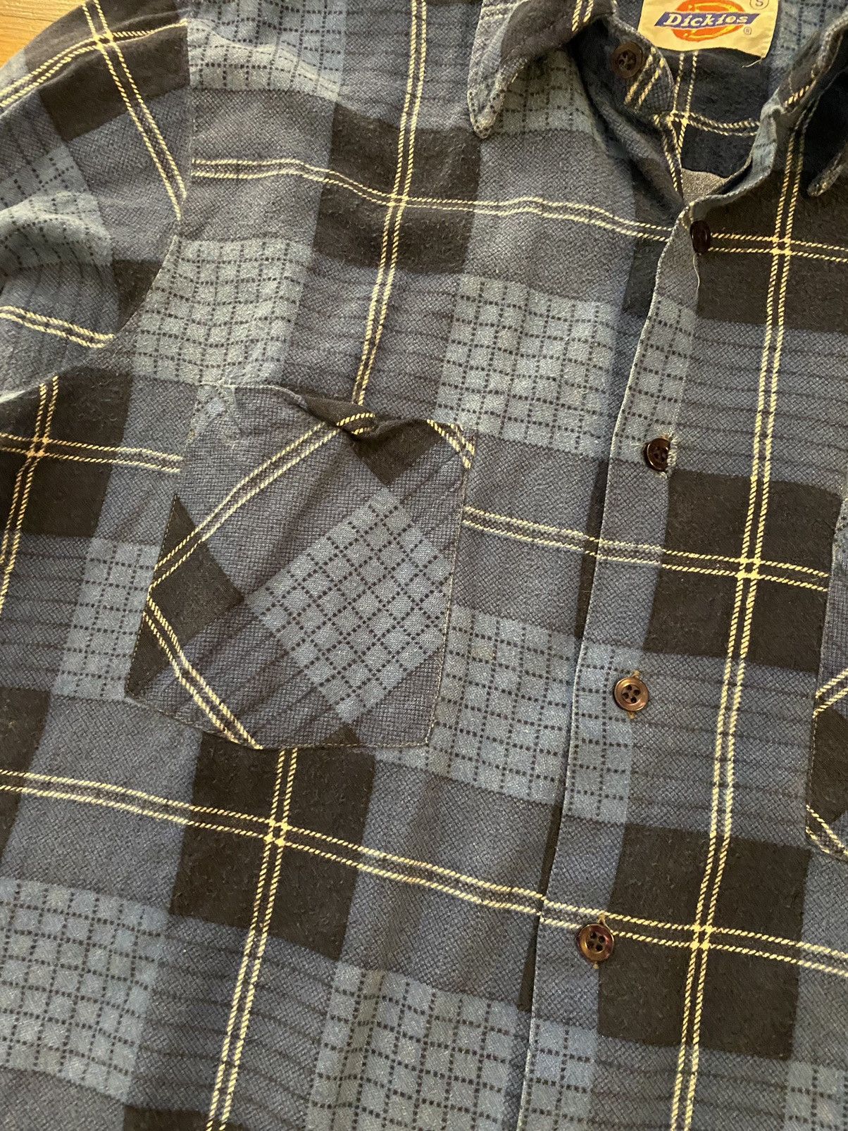 Dickies Vintage 80’s Dickies Blue Plaid Thin Flannel Button Up Size US S / EU 44-46 / 1 - 5 Thumbnail