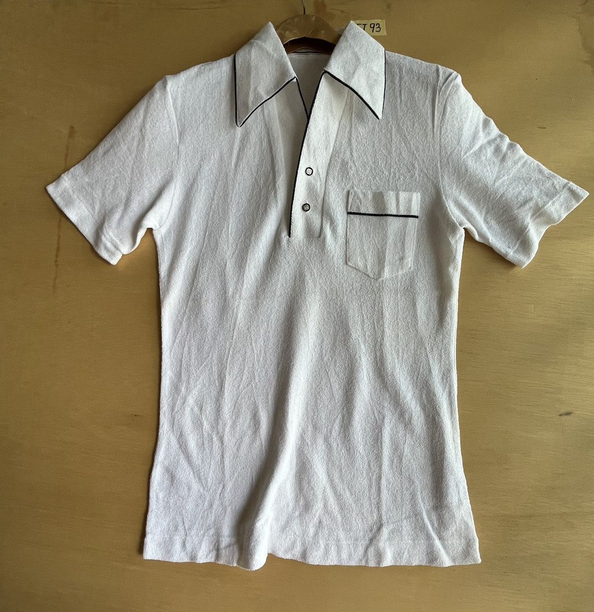 image of Retrofit Vintage 70’S Polo Tee Ft93 in White, Men's (Size Medium)