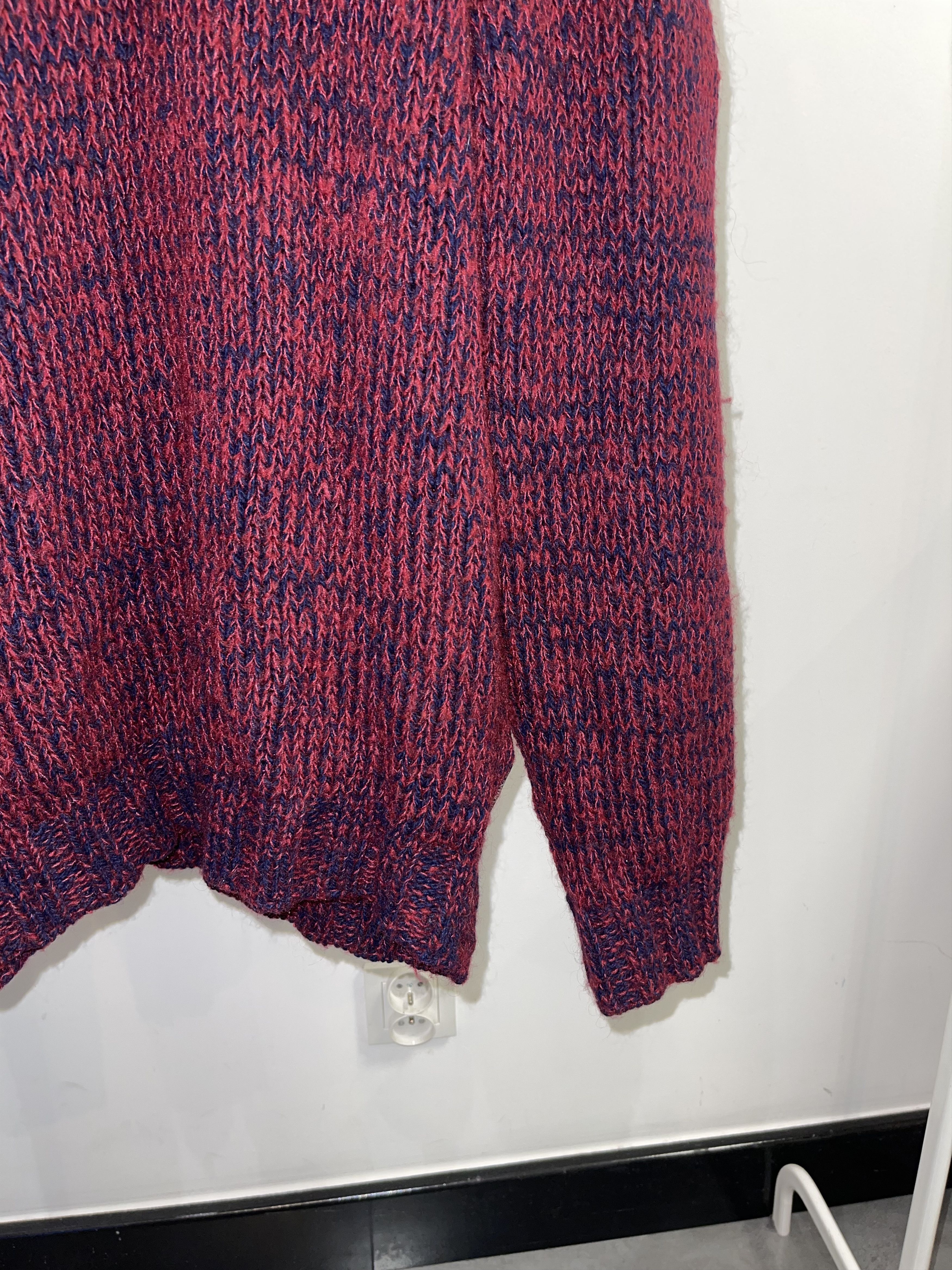Valentino Archive Valentino Handknit 1/4 Zipped Mohair Wool Sweater Size US XL / EU 56 / 4 - 5 Thumbnail