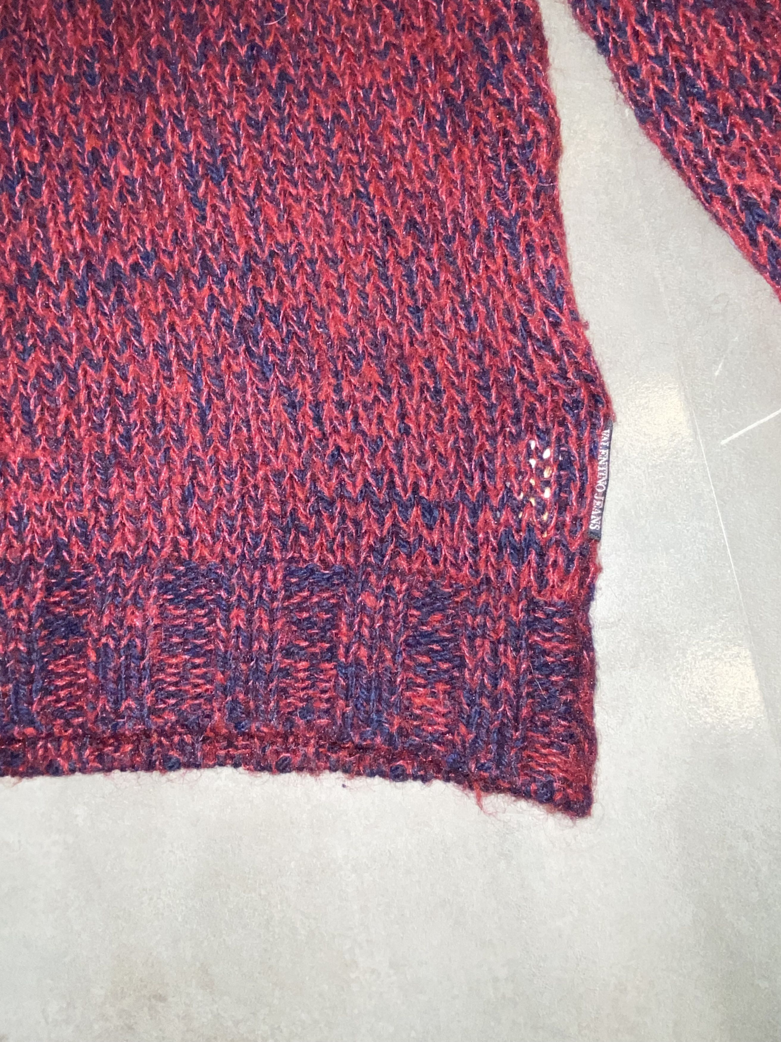 Valentino Archive Valentino Handknit 1/4 Zipped Mohair Wool Sweater Size US XL / EU 56 / 4 - 11 Thumbnail