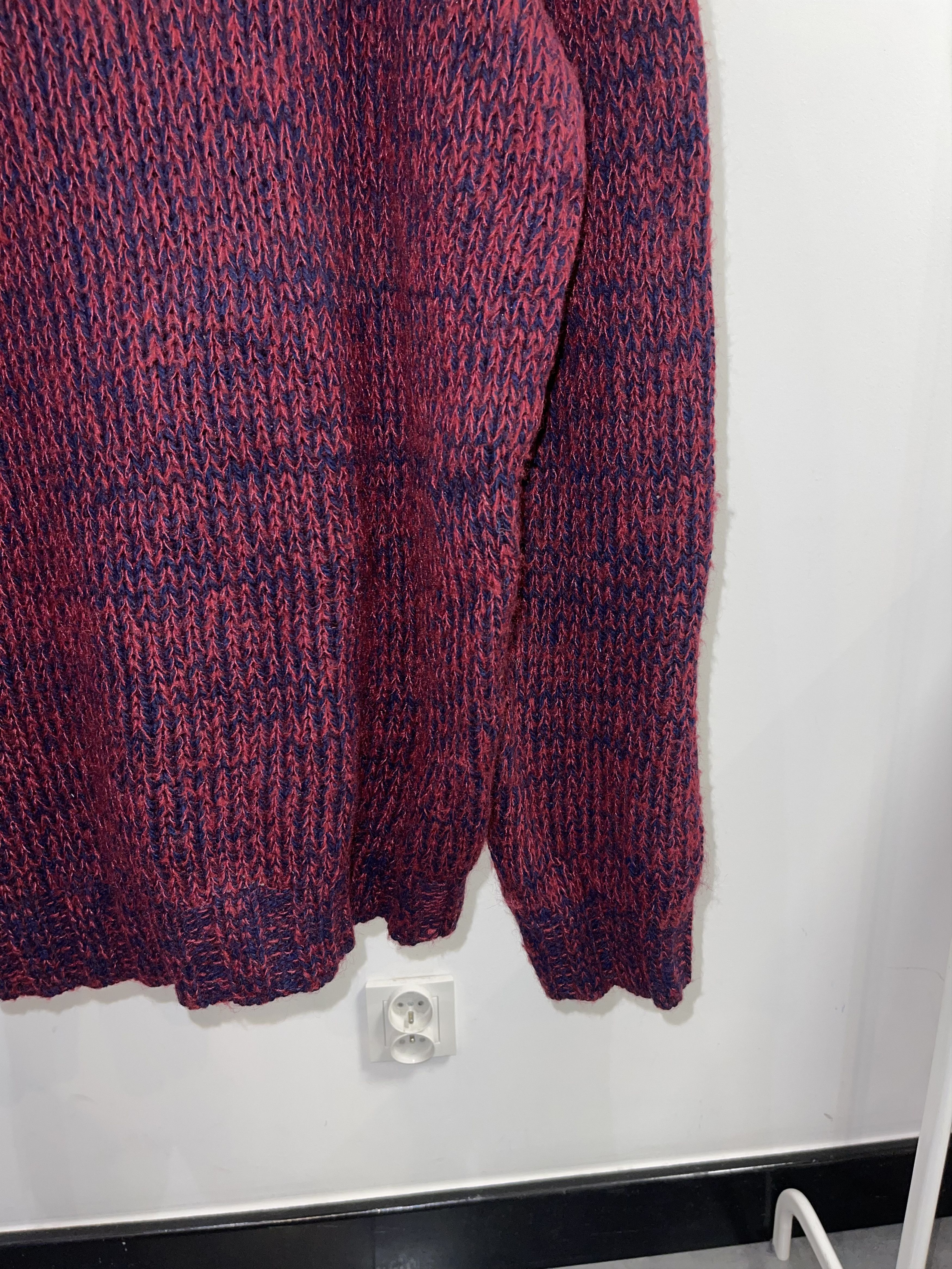 Valentino Archive Valentino Handknit 1/4 Zipped Mohair Wool Sweater Size US XL / EU 56 / 4 - 8 Thumbnail