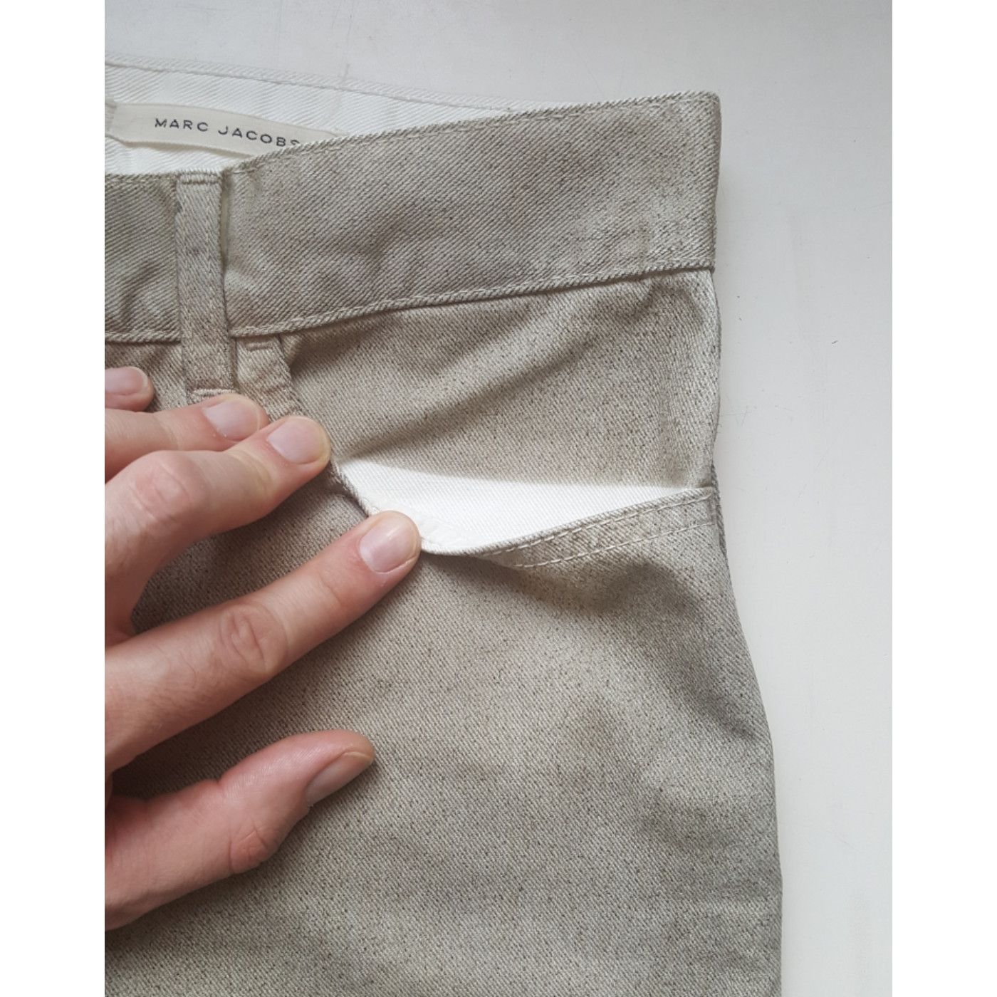 Marc Jacobs Gray Painted Denim Pants Size US 32 / EU 48 - 1 Thumbnail