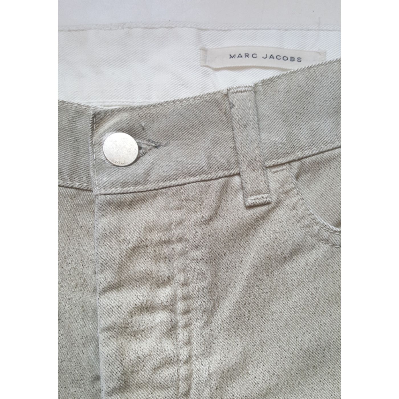Marc Jacobs Gray Painted Denim Pants Size US 32 / EU 48 - 2 Thumbnail