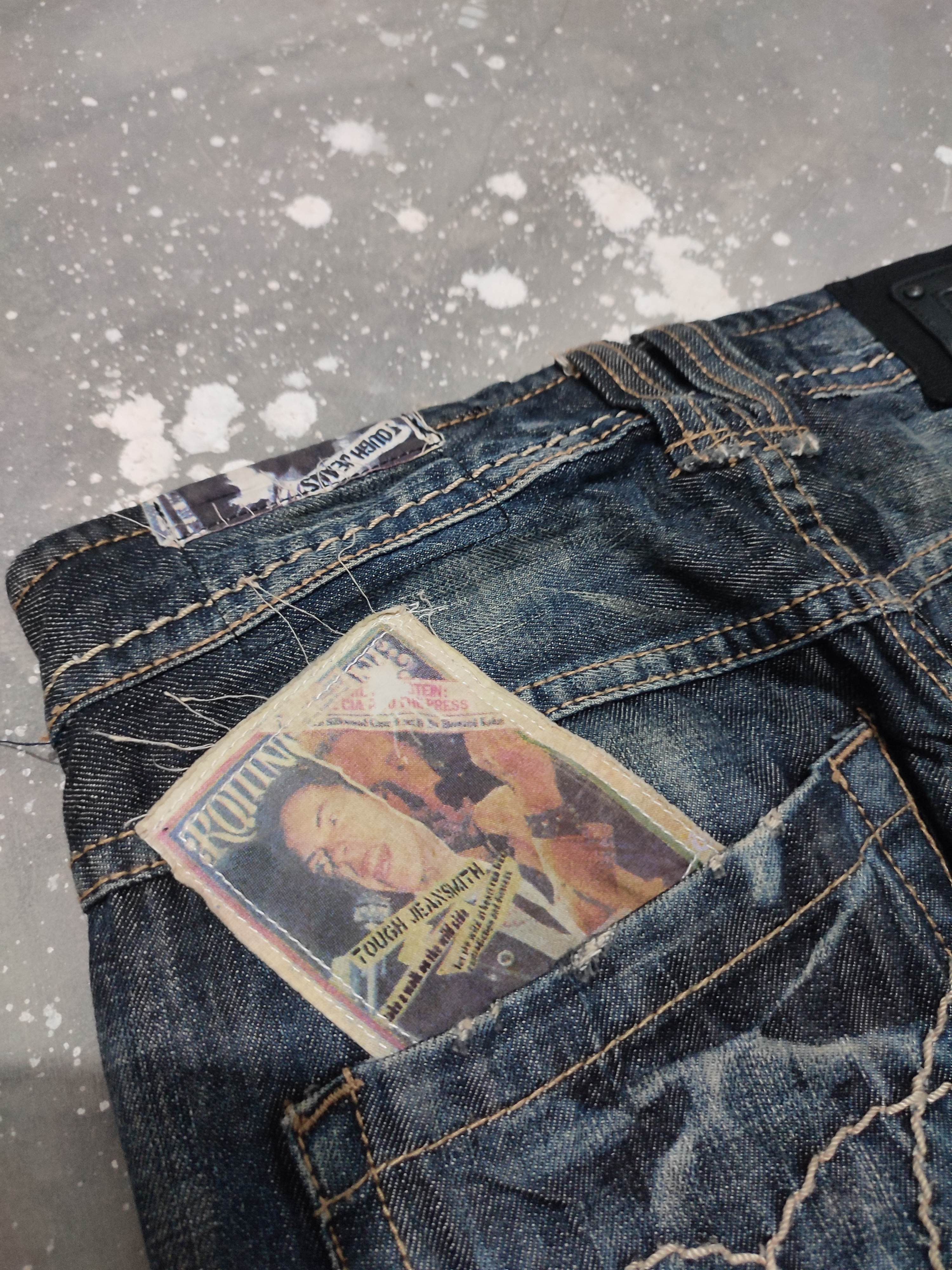 Japanese Brand 🔥 Tough Jeansmith Nice Art Patches Punk Jeans Size US 29 - 12 Thumbnail