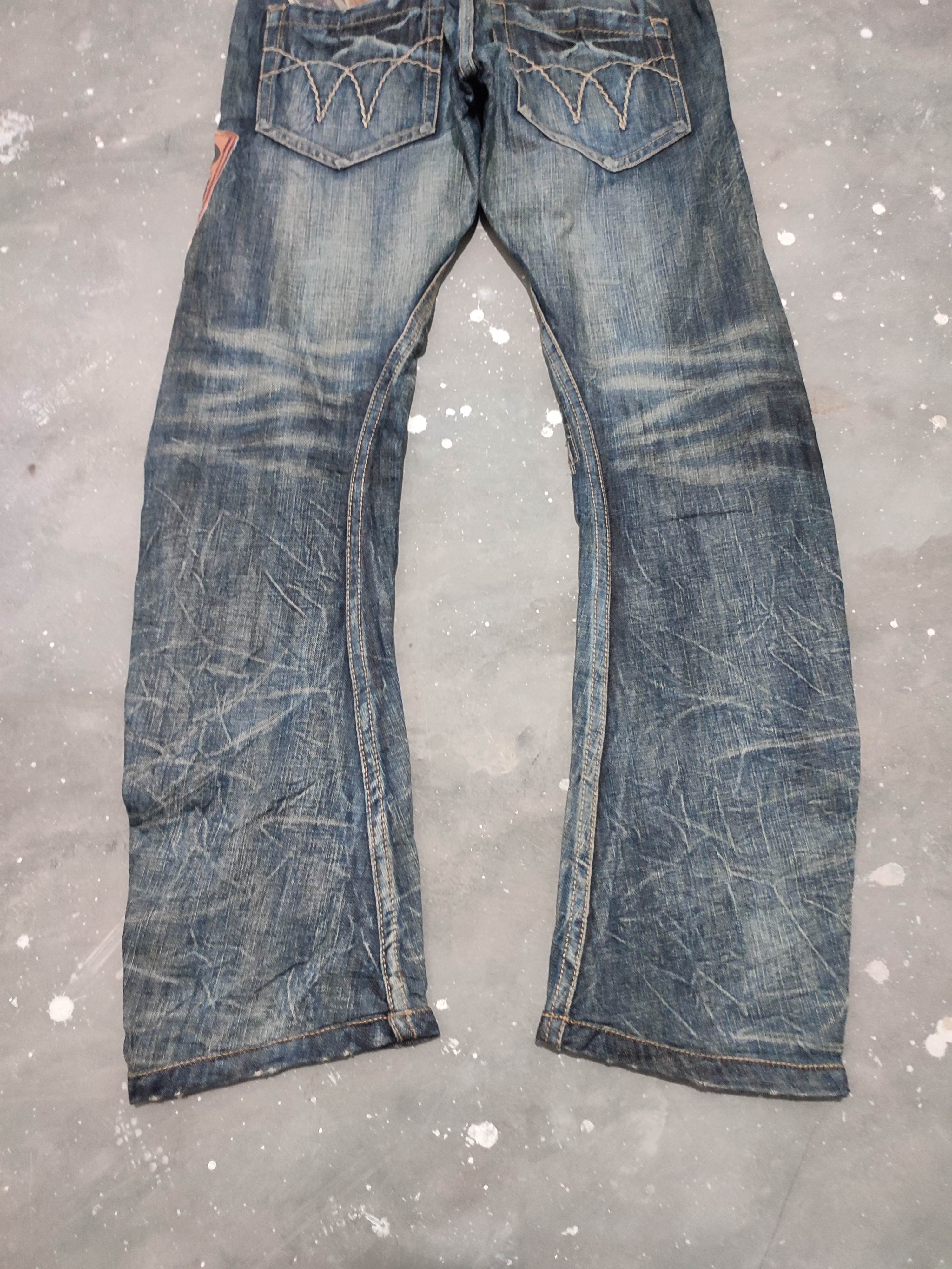 Japanese Brand 🔥 Tough Jeansmith Nice Art Patches Punk Jeans Size US 29 - 11 Thumbnail
