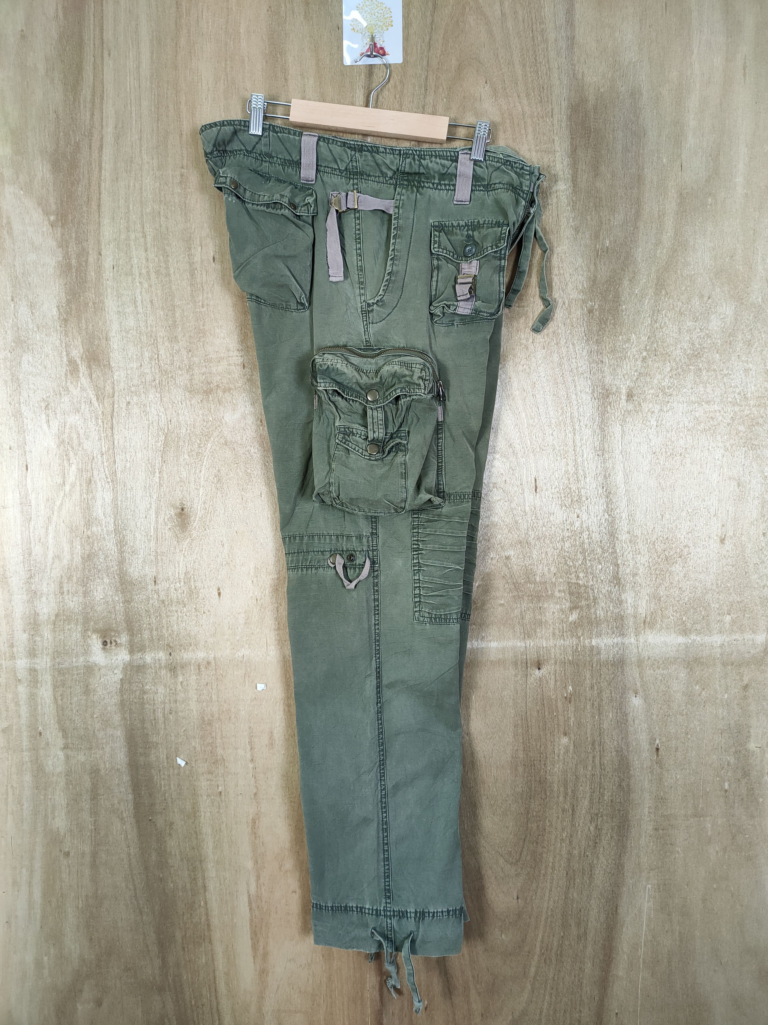 Japanese Brand VINTAGE ROYAL FADED CARGO PANTS/ BONDAGE PANTS #REP3 Size US 34 / EU 50 - 4 Thumbnail