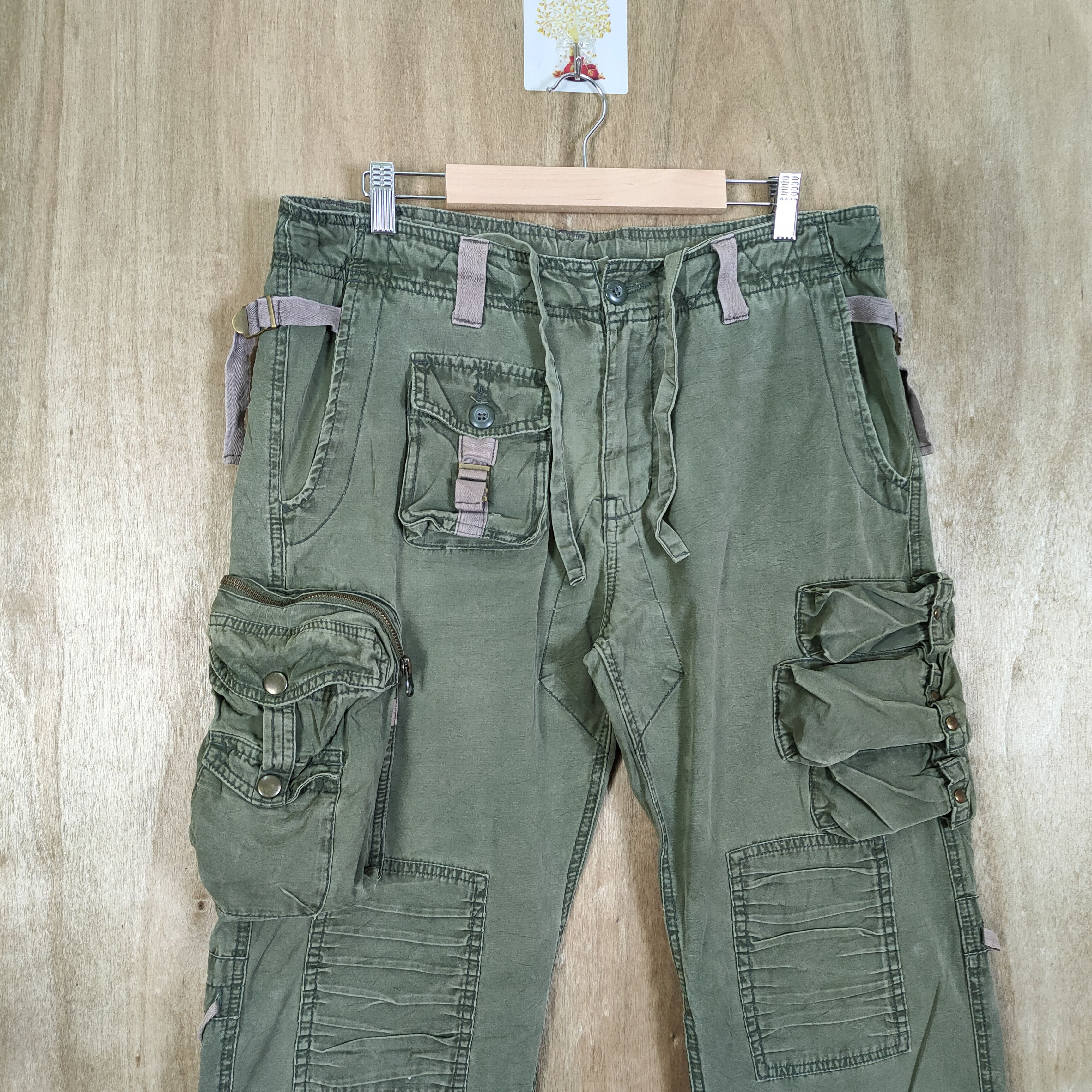 Japanese Brand VINTAGE ROYAL FADED CARGO PANTS/ BONDAGE PANTS #REP3 Size US 34 / EU 50 - 2 Thumbnail
