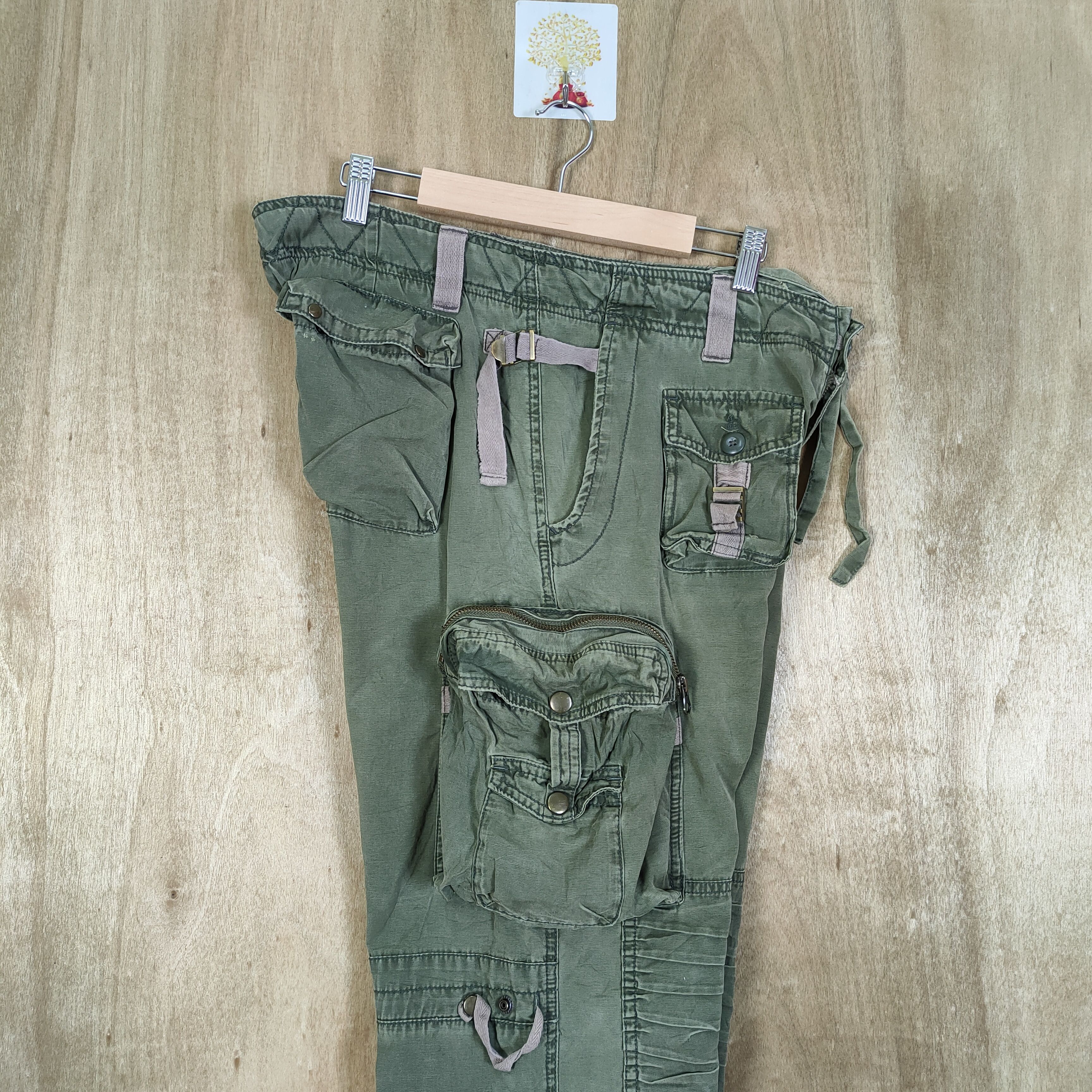 Japanese Brand VINTAGE ROYAL FADED CARGO PANTS/ BONDAGE PANTS #REP3 Size US 34 / EU 50 - 9 Thumbnail