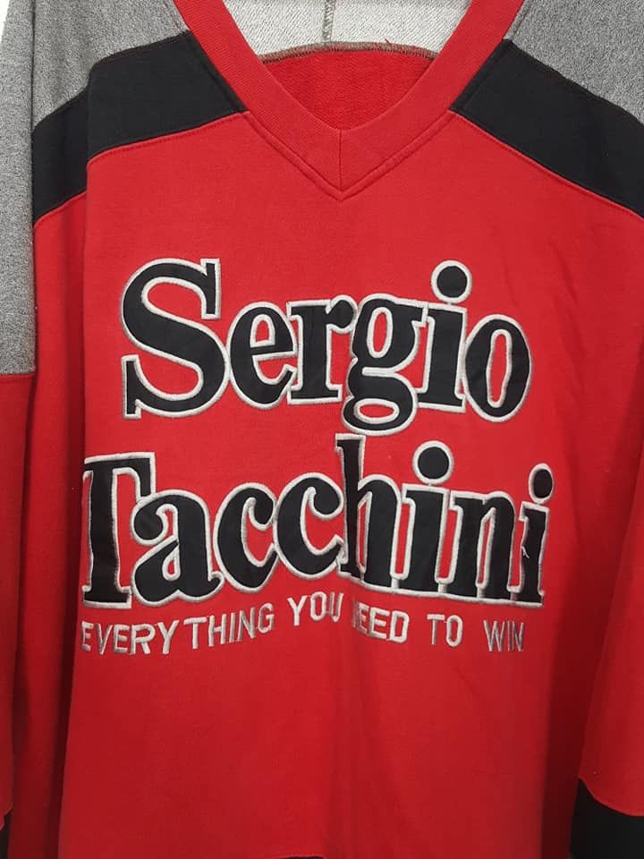 Sergio Tacchini × Vintage Sergio Tacchini Big Spellout Longsleeve Shirt Size US L / EU 52-54 / 3 - 4 Thumbnail