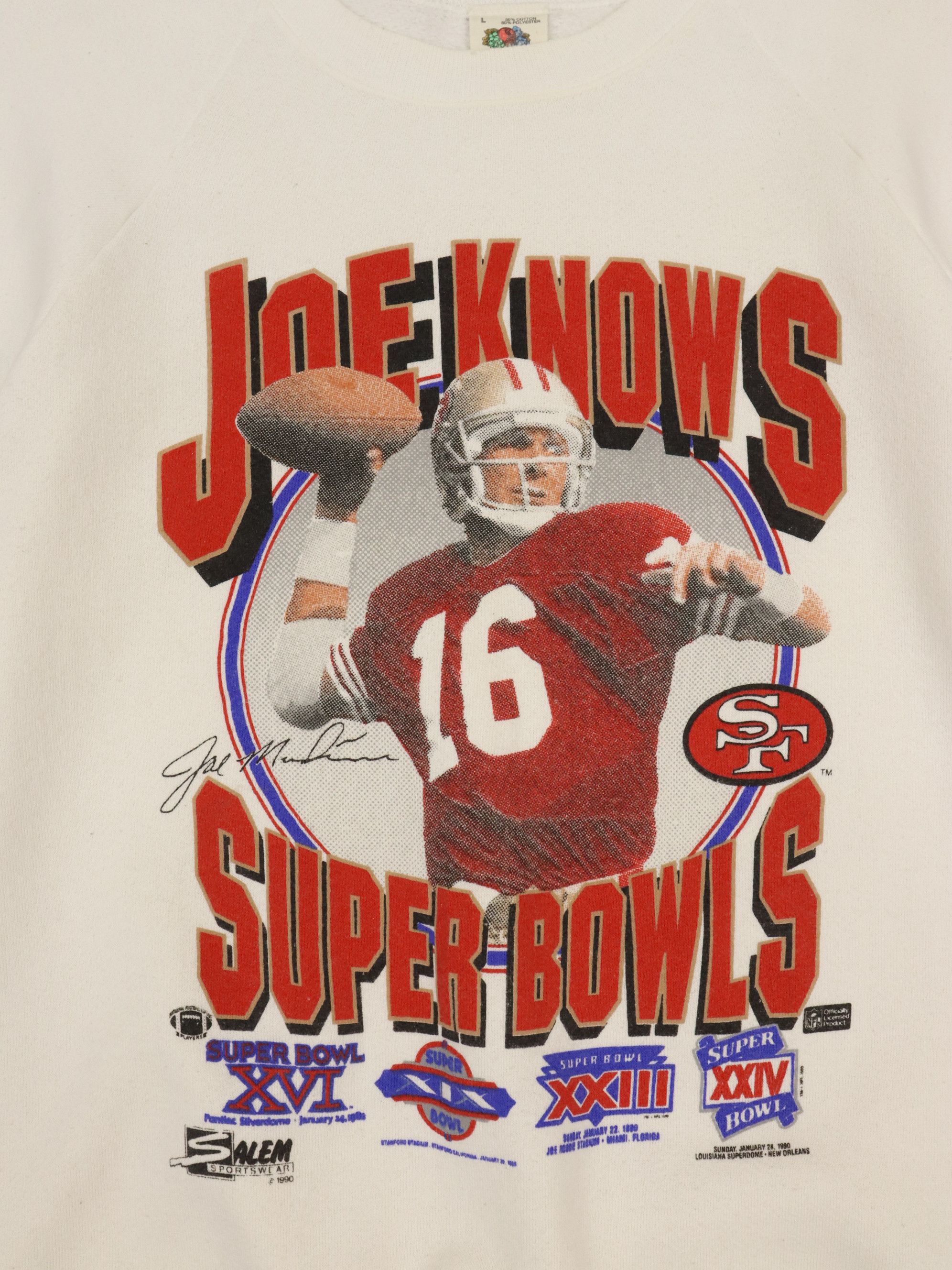 Fruit Of The Loom Vintage Joe Knows Super Bowls NFL San Francisco 49ers Size US M / EU 48-50 / 2 - 5 Thumbnail