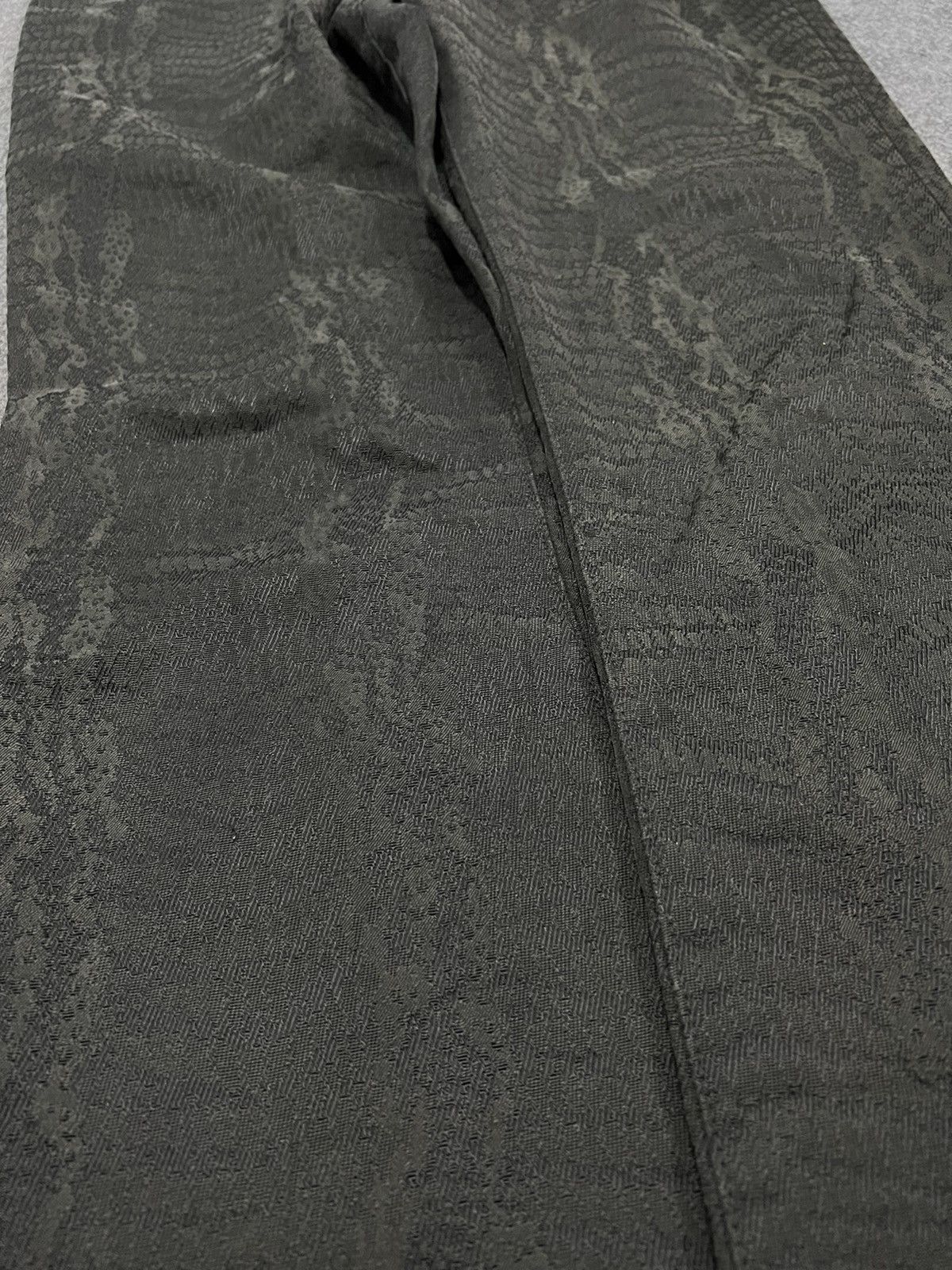 Japanese Brand × Vintage Rare🔥Snake Skin Printed Flared Semantic Desing Cotton Pants Size US 32 / EU 48 - 9 Thumbnail