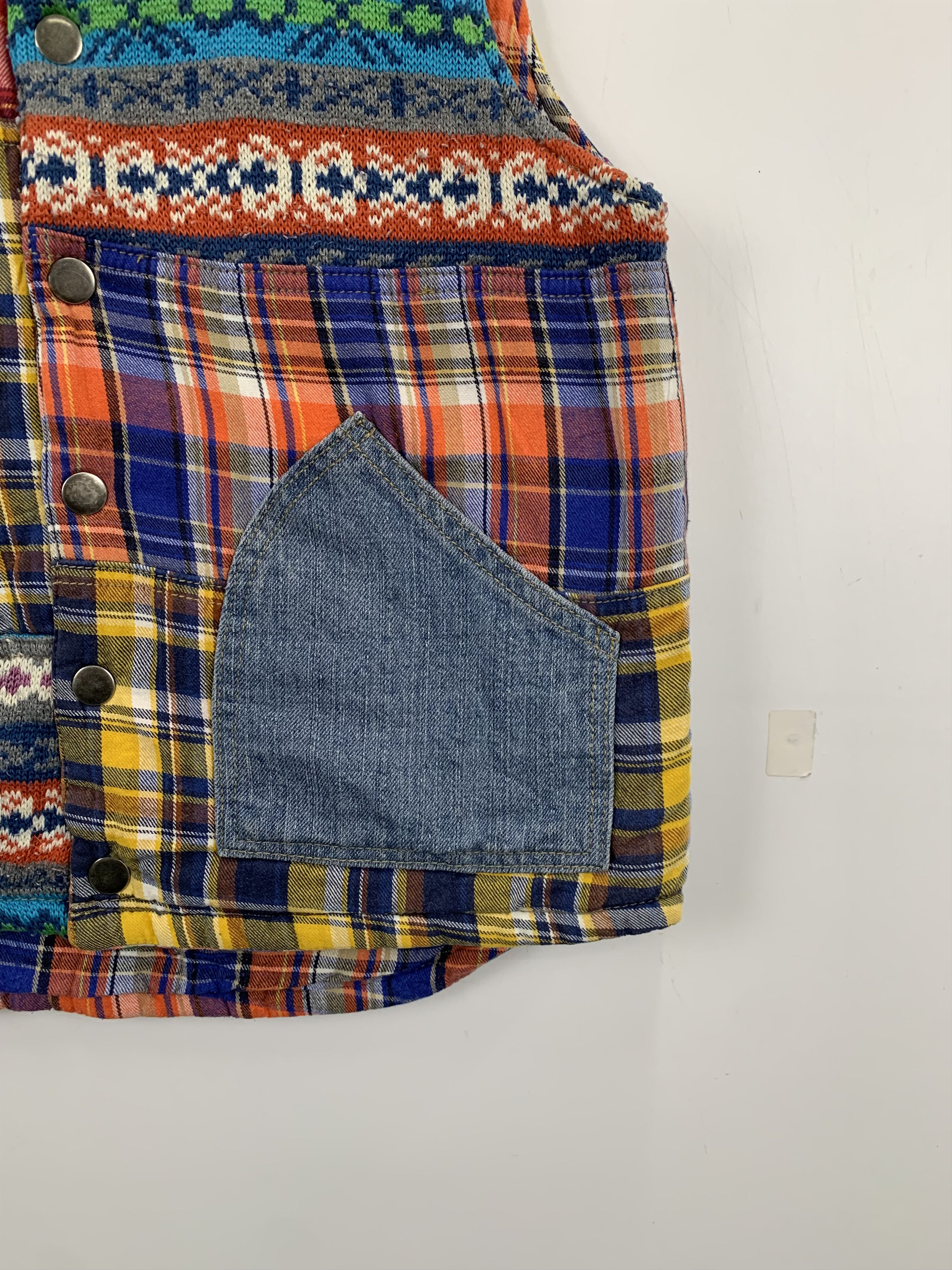 Vintage Vintage Patchwork Denim Vest Native Navajo J0929 Size US S / EU 44-46 / 1 - 6 Thumbnail