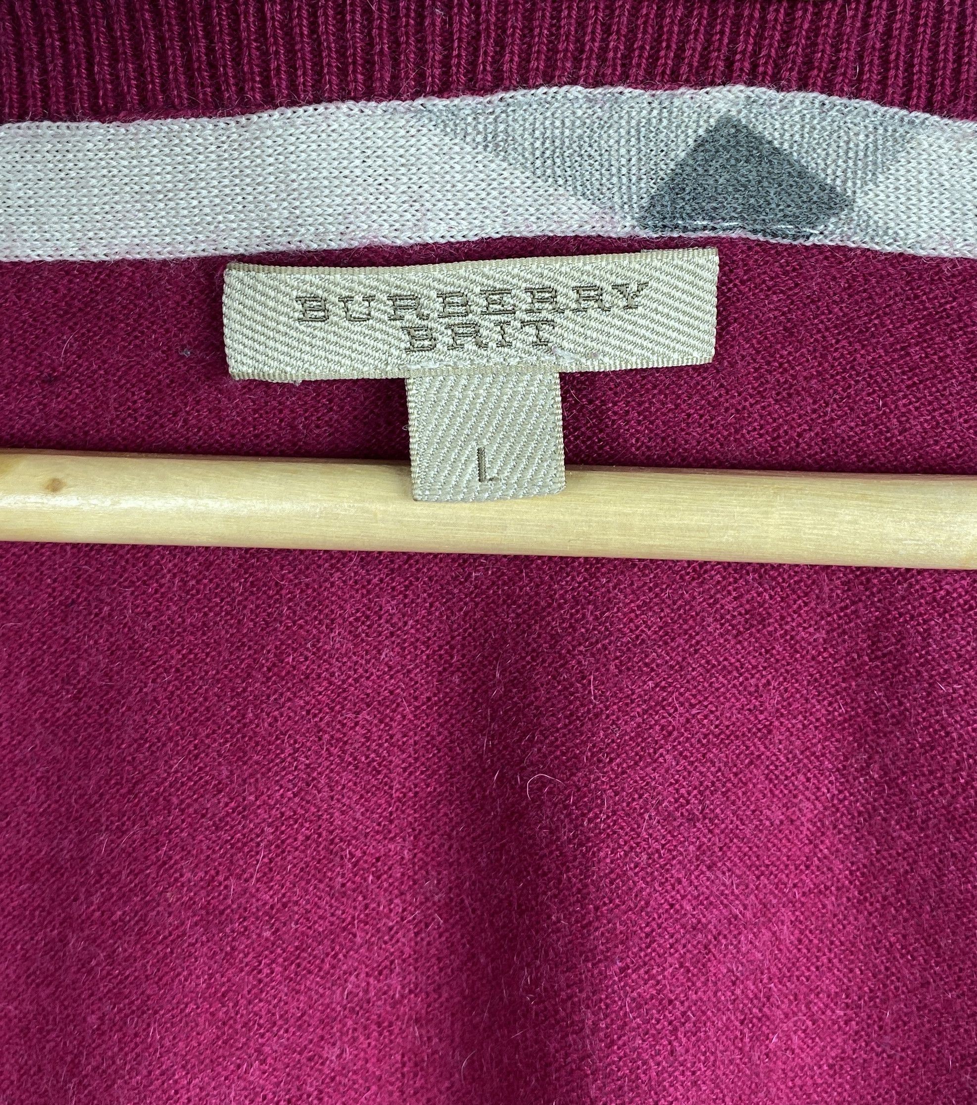 Burberry Burberry Brit Cotton Cashmere V-Neck Sweater Size L Size L / US 10 / IT 46 - 5 Thumbnail