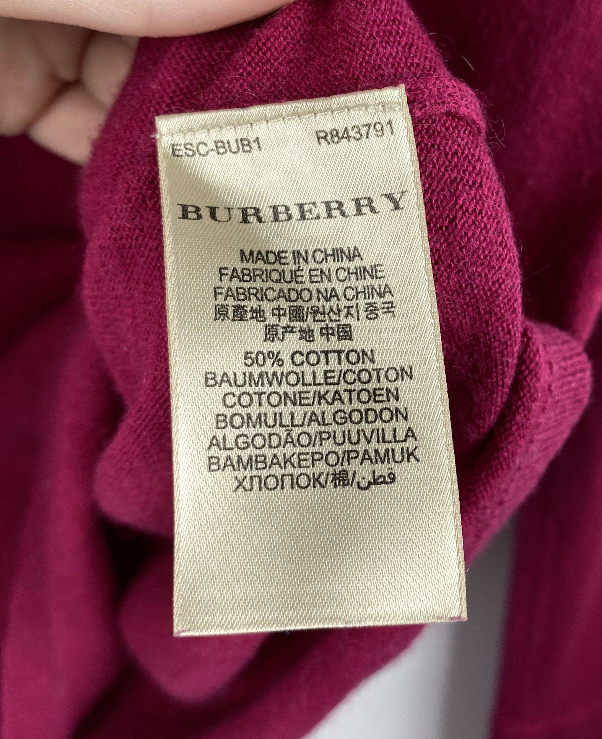 Burberry Burberry Brit Cotton Cashmere V-Neck Sweater Size L Size L / US 10 / IT 46 - 7 Thumbnail