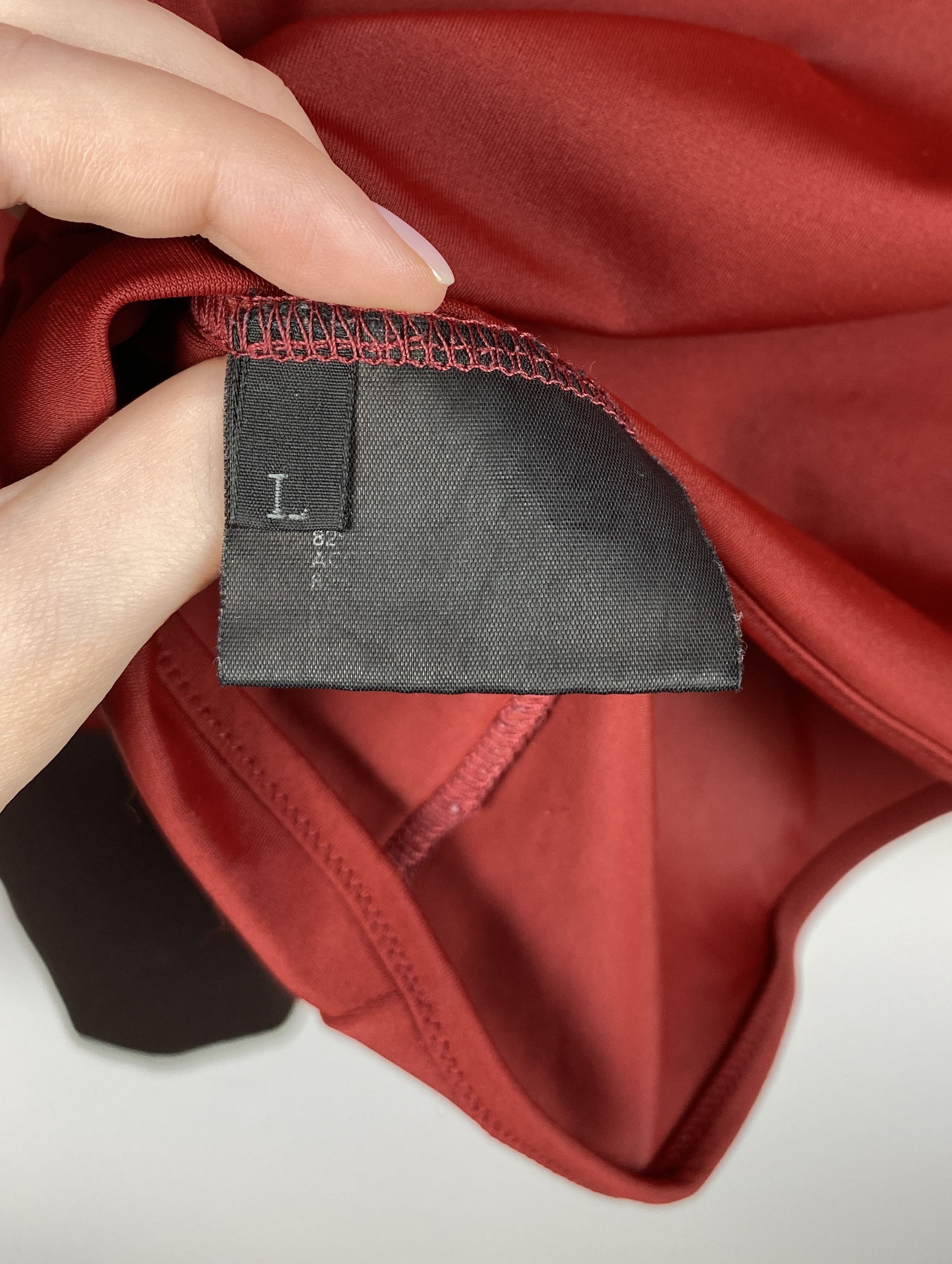 Prada × Vintage Prada Vintage Red Tab Long Sleeve Pullover Top Size L Size L / US 10 / IT 46 - 12 Thumbnail