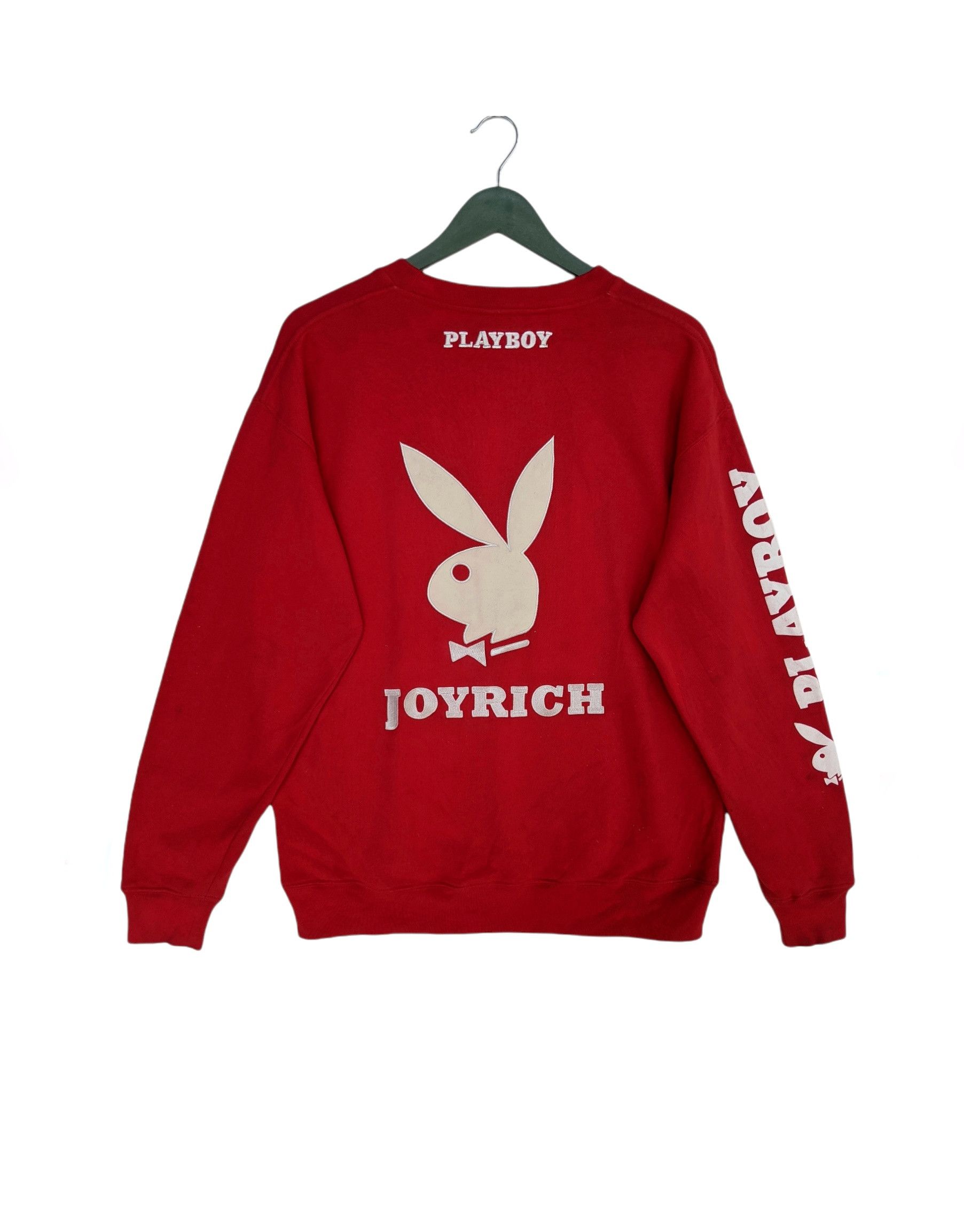 image of Vintage Joyrich X Playboy Sweatshirt in Red, Men's (Size Medium)
