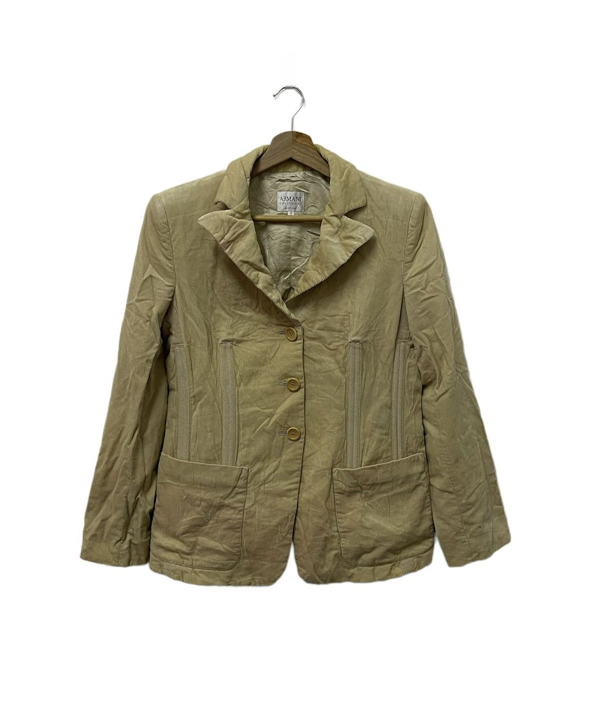Armani × Vintage Designer Armani Collezioni Button Up Casual Jacket Size XXS / US 00 / IT 34 - 1 Thumbnail
