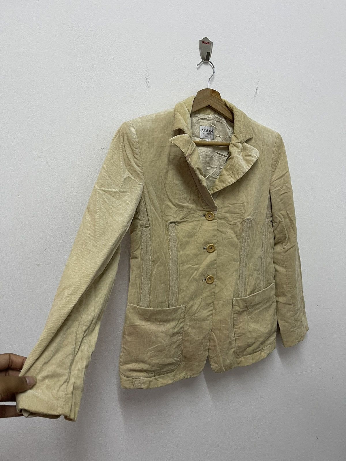 Armani × Vintage Designer Armani Collezioni Button Up Casual Jacket Size XXS / US 00 / IT 34 - 2 Thumbnail