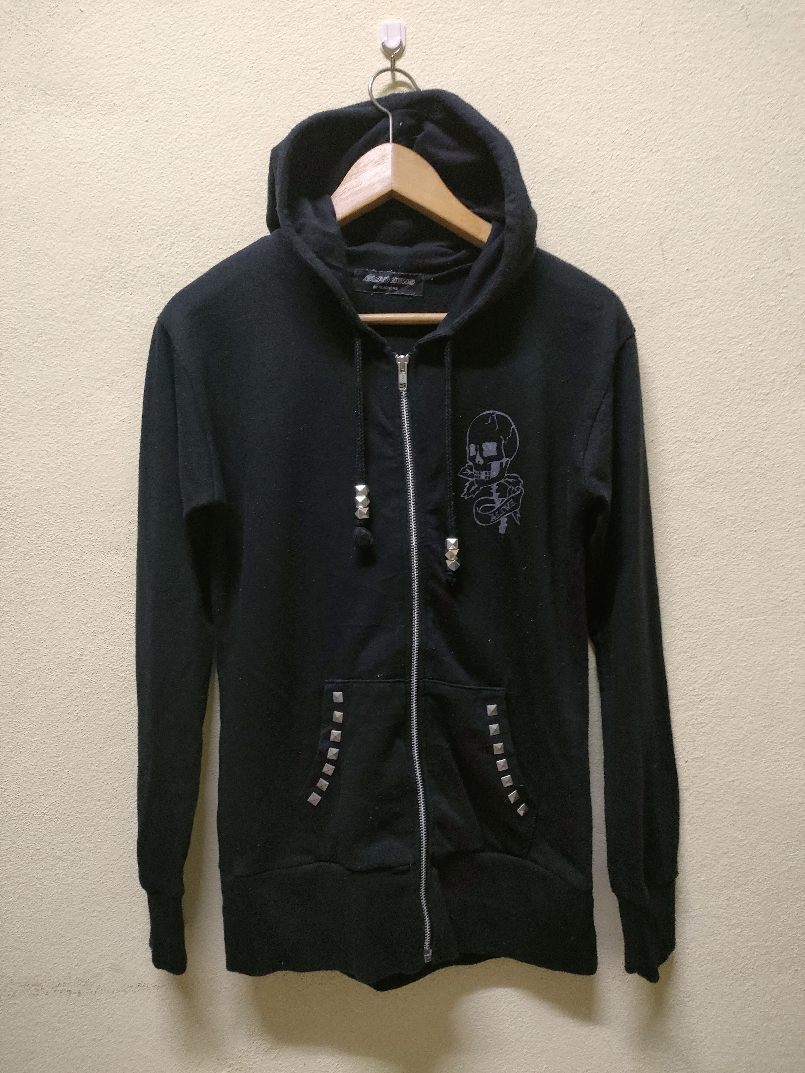 Japanese Brand Gladnew Skulls Design Zipper Hoodie Size US M / EU 48-50 / 2 - 2 Thumbnail