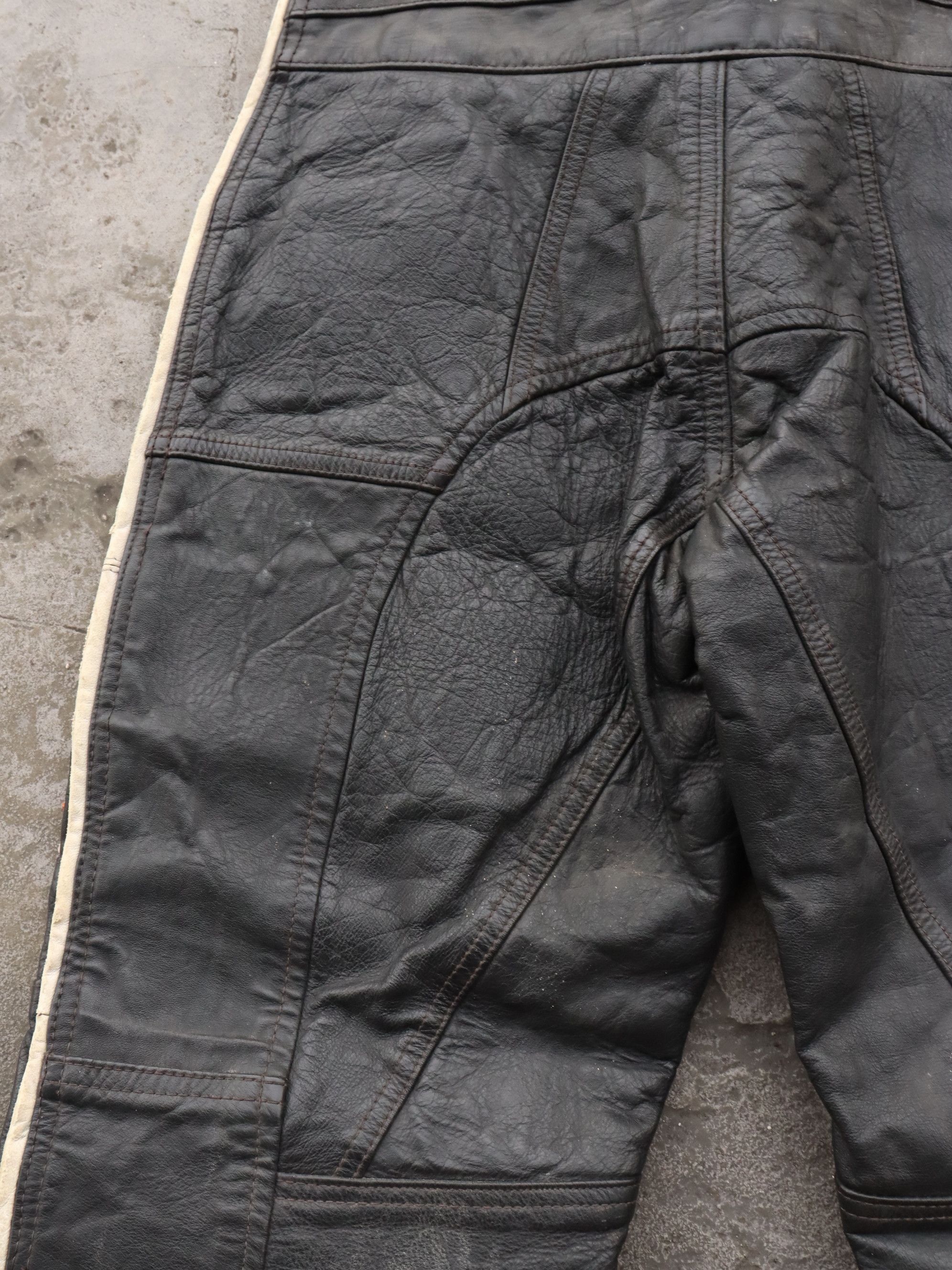 Genuine Leather Vintage Yamaha Motocross Leather Pants Size US 28 / EU 44 - 13 Thumbnail