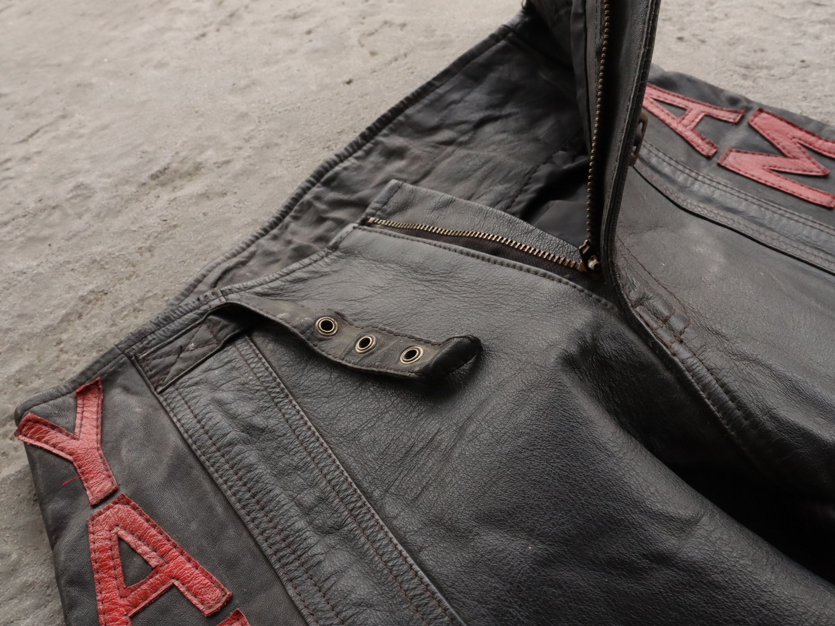 Genuine Leather Vintage Yamaha Motocross Leather Pants Size US 28 / EU 44 - 22 Thumbnail