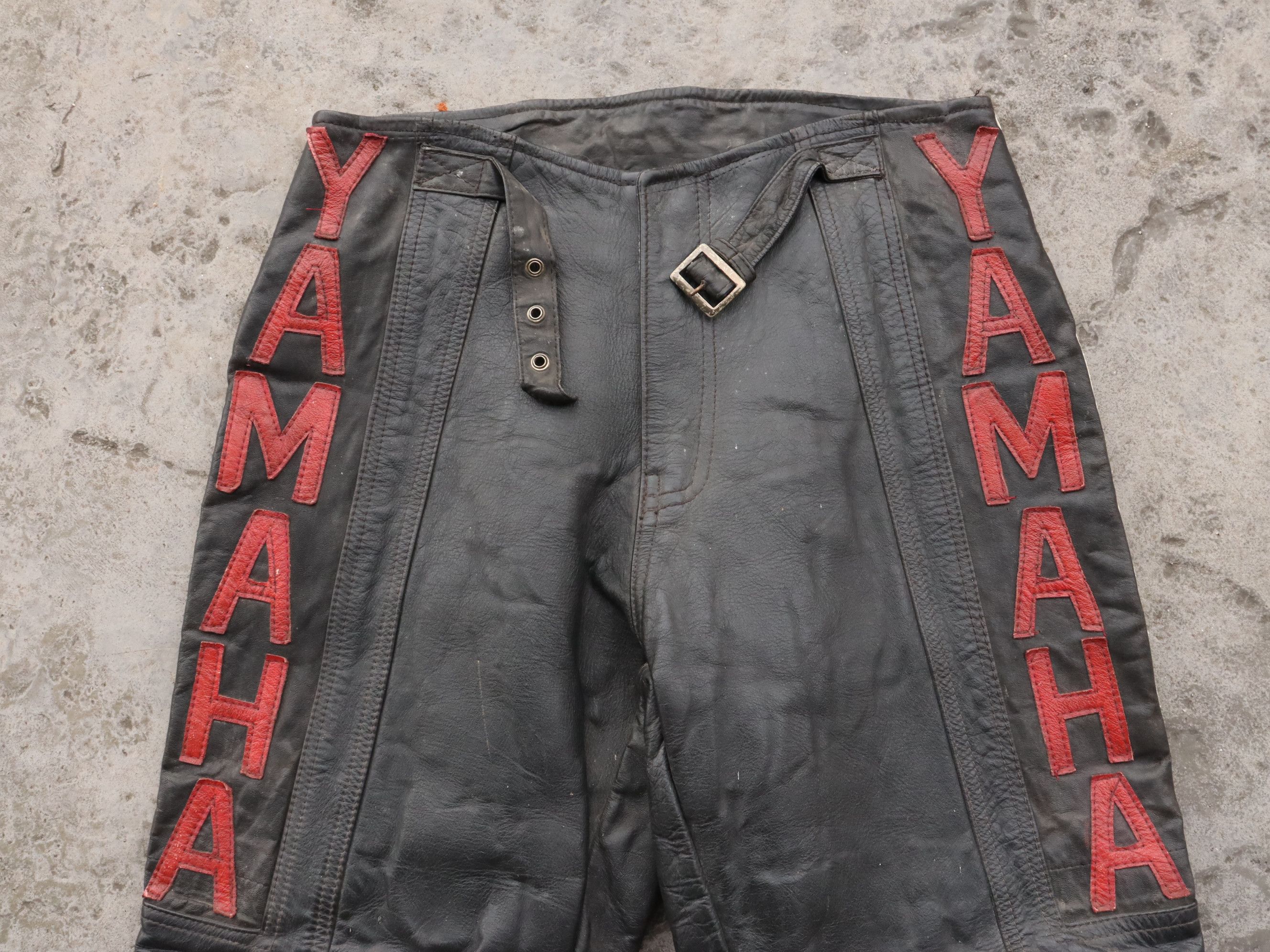 Genuine Leather Vintage Yamaha Motocross Leather Pants Size US 28 / EU 44 - 10 Thumbnail