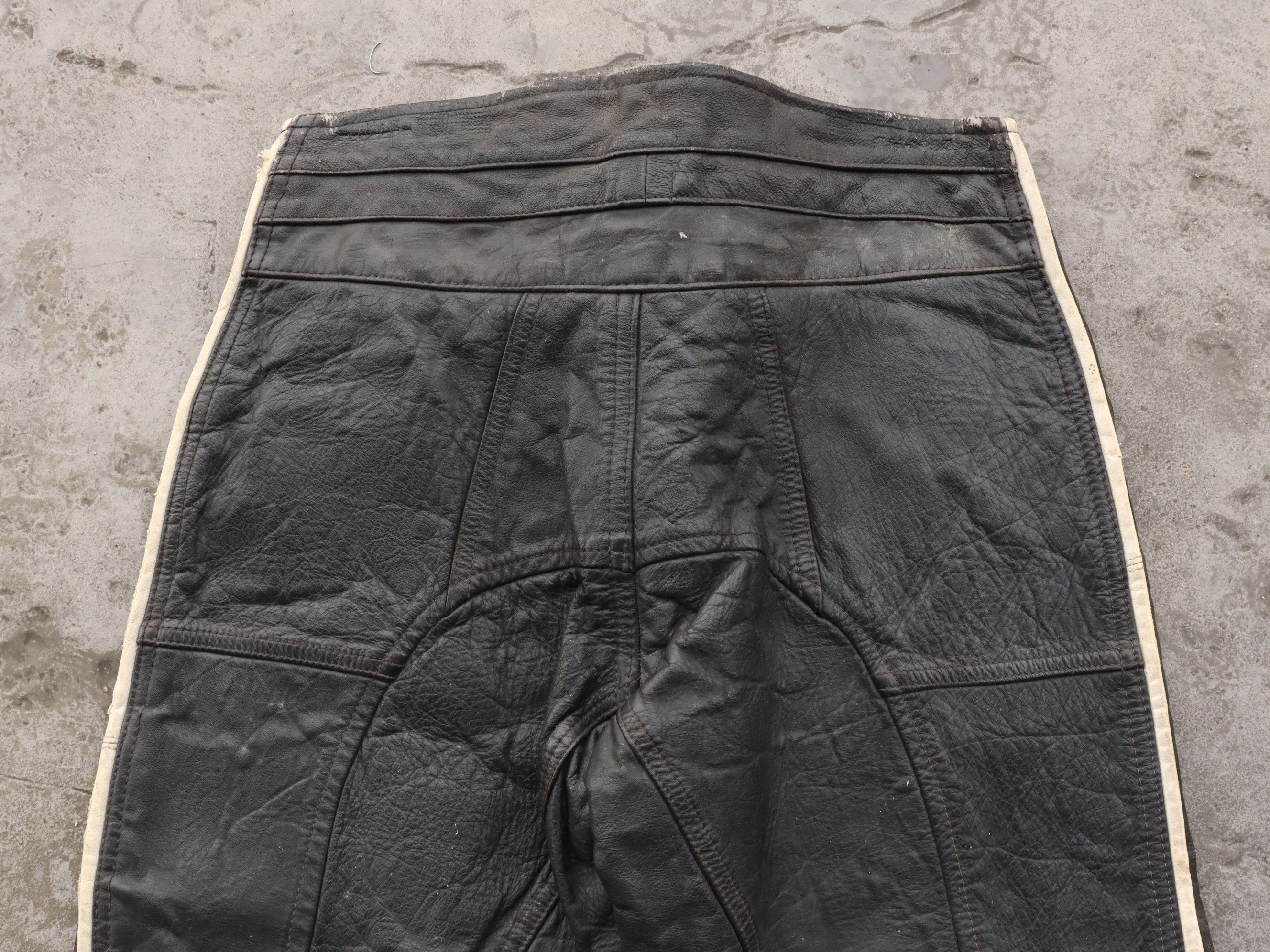 Genuine Leather Vintage Yamaha Motocross Leather Pants Size US 28 / EU 44 - 12 Thumbnail