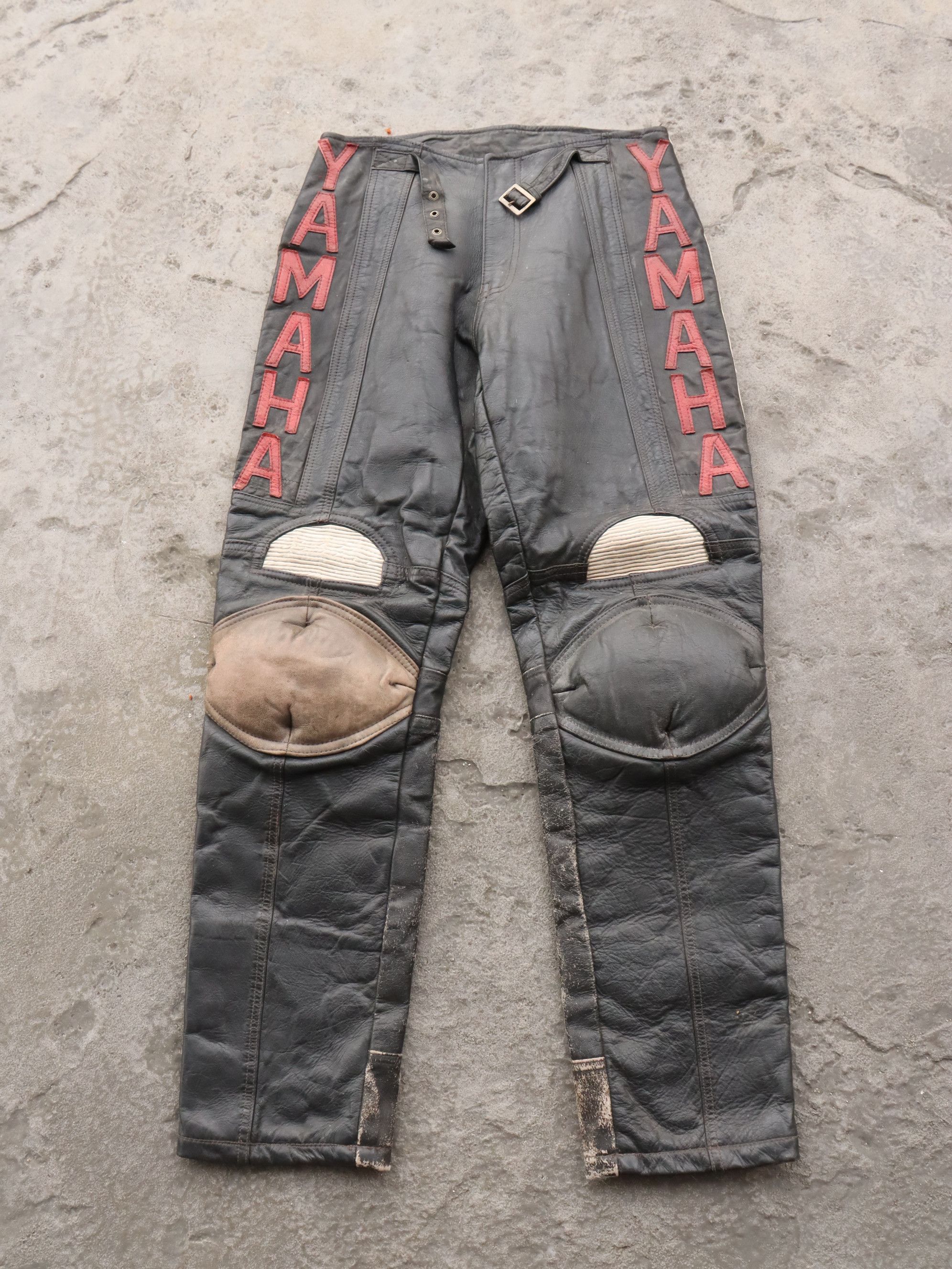 Genuine Leather Vintage Yamaha Motocross Leather Pants Size US 28 / EU 44 - 6 Thumbnail