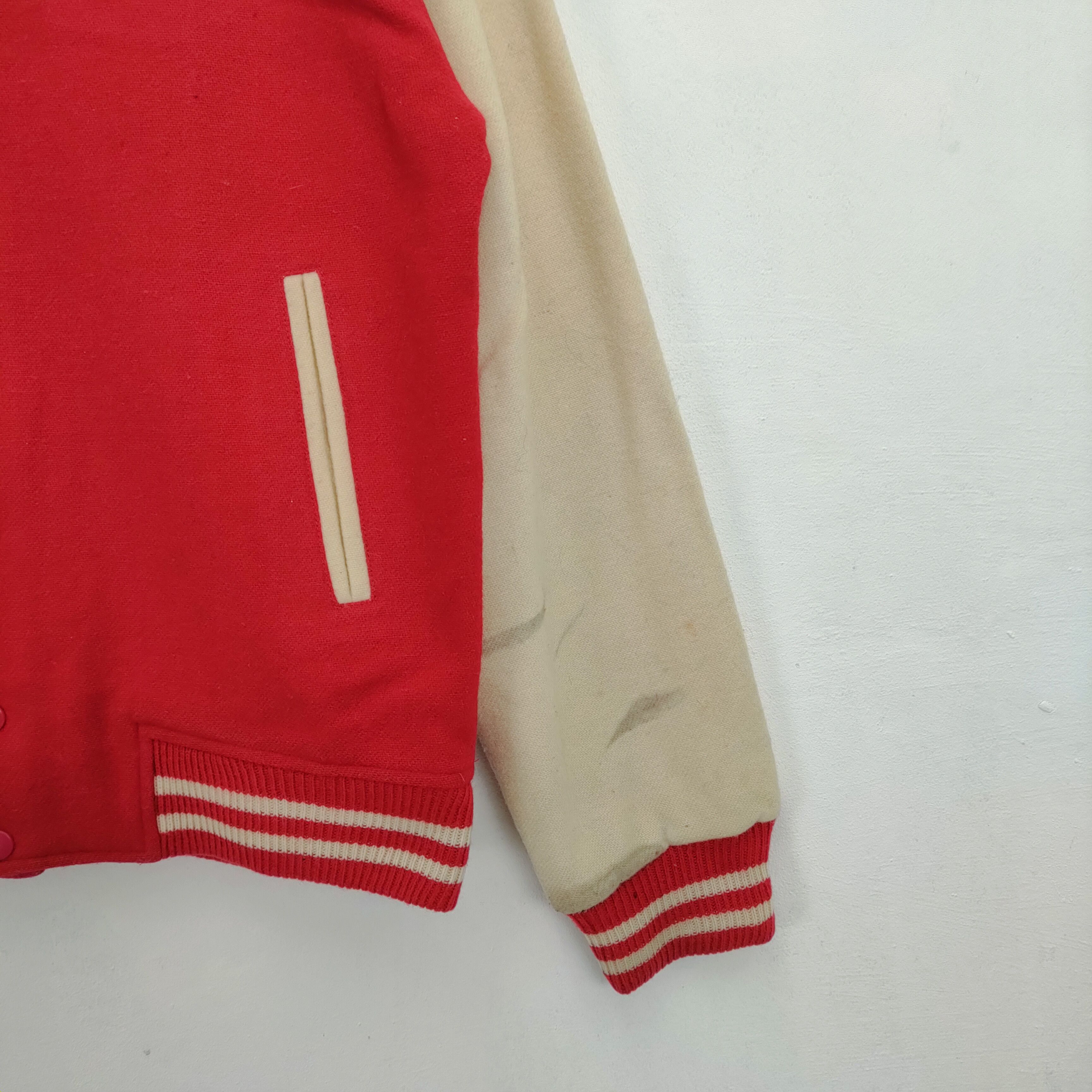Japanese Brand 💥 BESTOFFER💥 ROIS MOU WOOL VARSITY JACKET Size US S / EU 44-46 / 1 - 3 Thumbnail