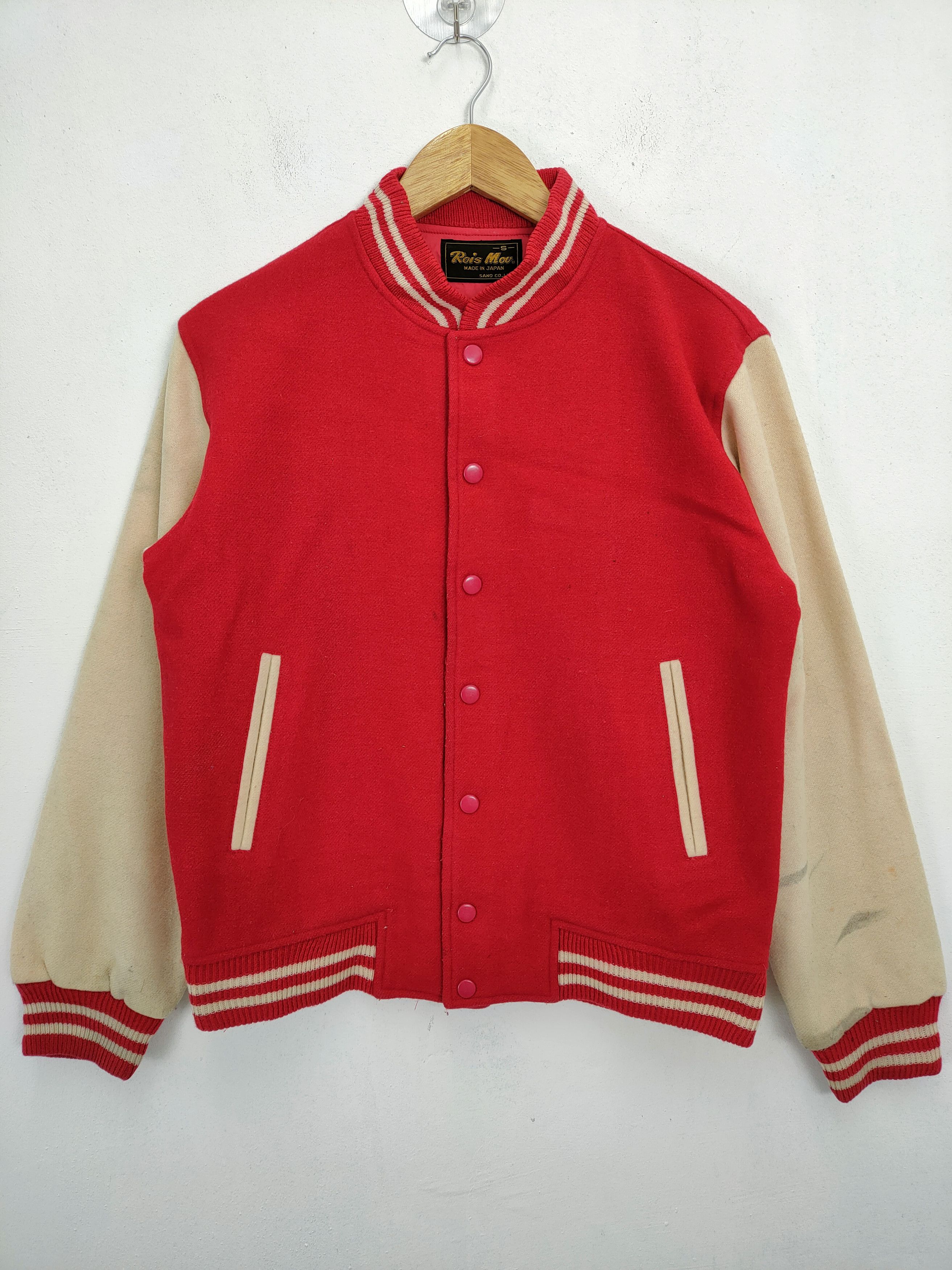 Japanese Brand 💥 BESTOFFER💥 ROIS MOU WOOL VARSITY JACKET Size US S / EU 44-46 / 1 - 1 Thumbnail