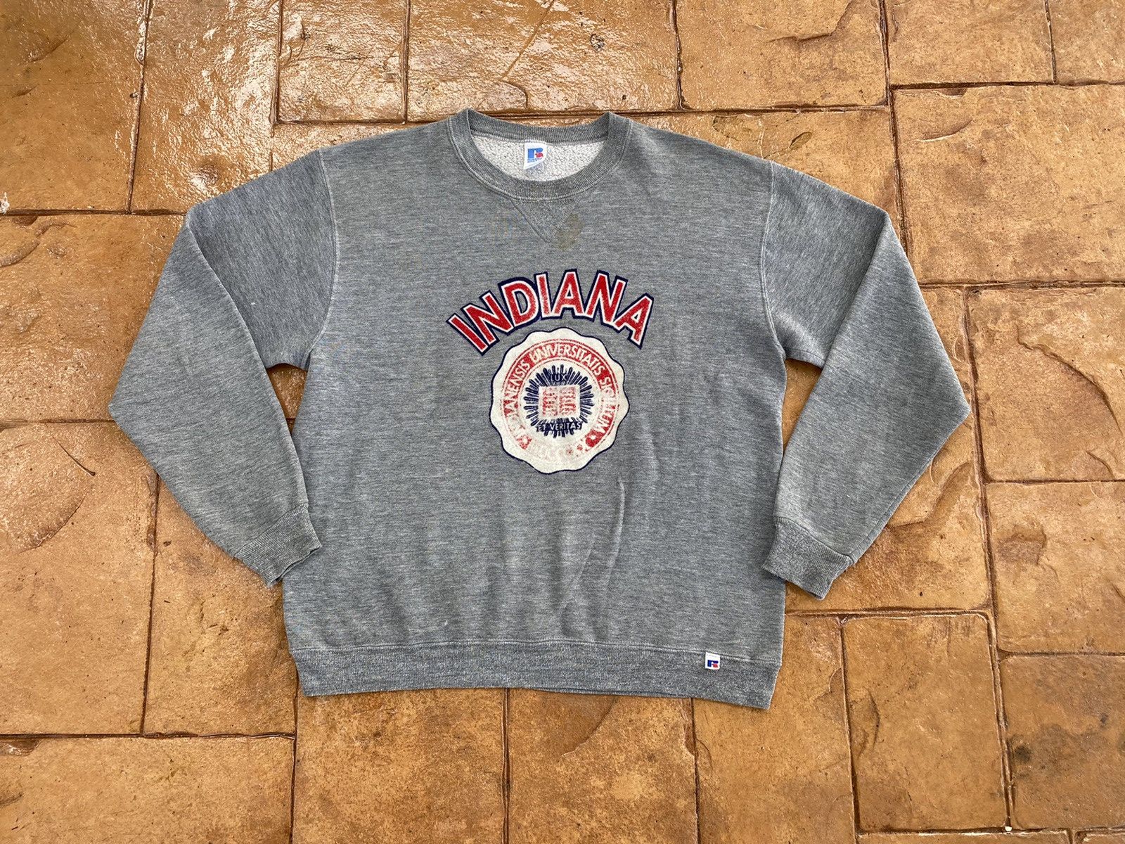 Russell Athletic Vintage Indiana University Spellout Sweatshirt Size US L / EU 52-54 / 3 - 1 Thumbnail