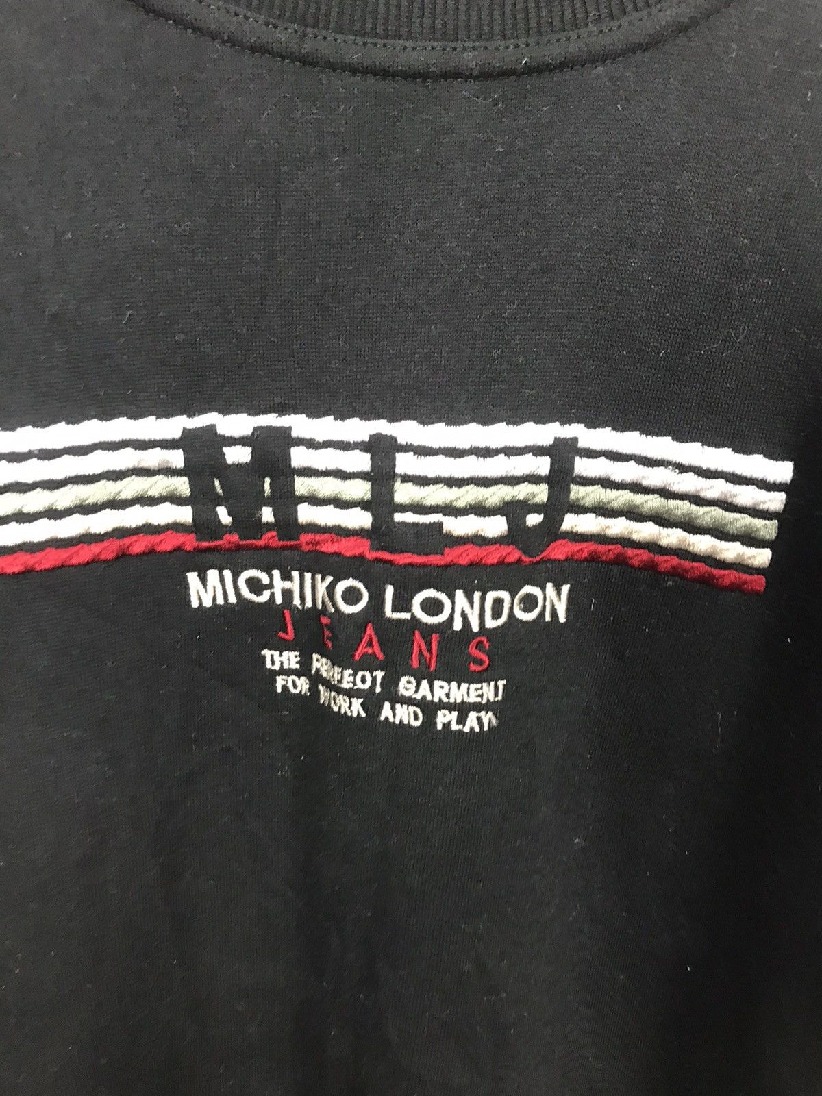 Japanese Brand × Michiko Koshino London Michiko london jeans spellout sweatshirt Size US L / EU 52-54 / 3 - 4 Thumbnail