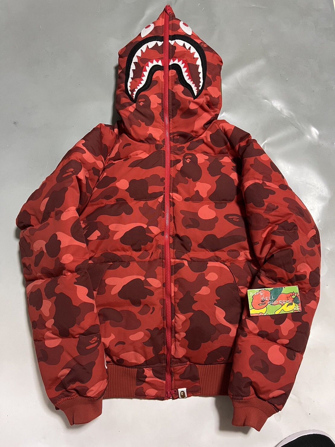 Bape shark best sale puffer jacket