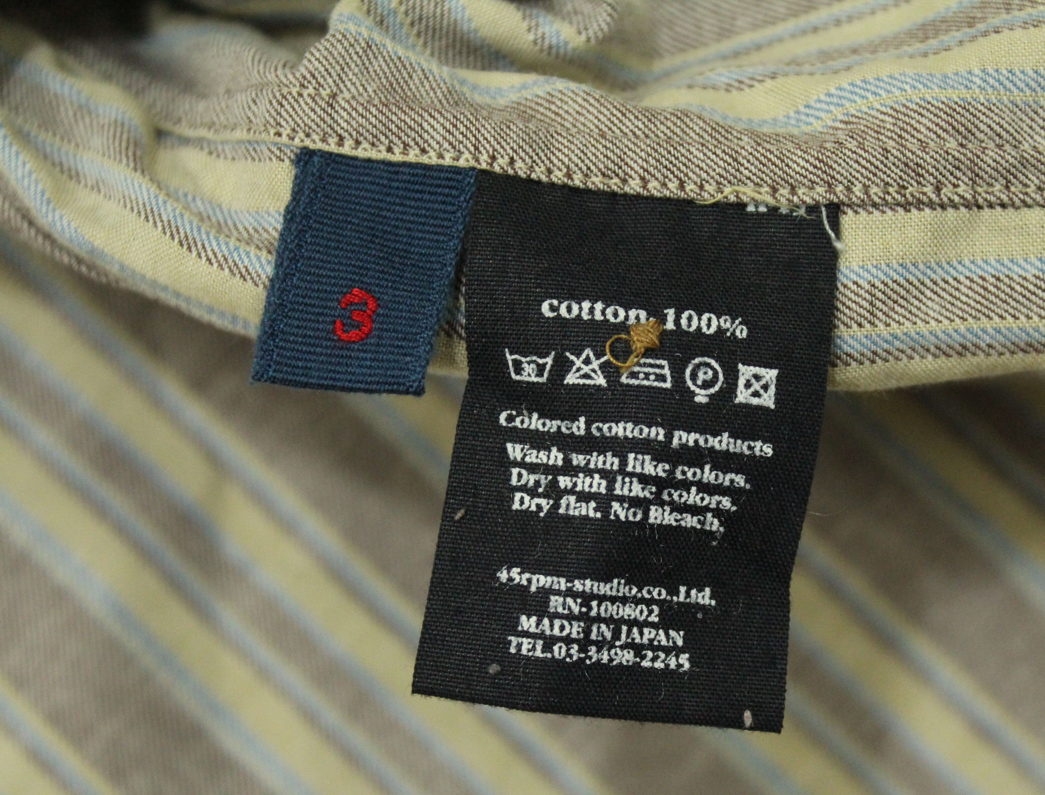 45rpm × Vintage 45 RPM Shirt Pullover Japan Striped Size US L / EU 52-54 / 3 - 8 Thumbnail