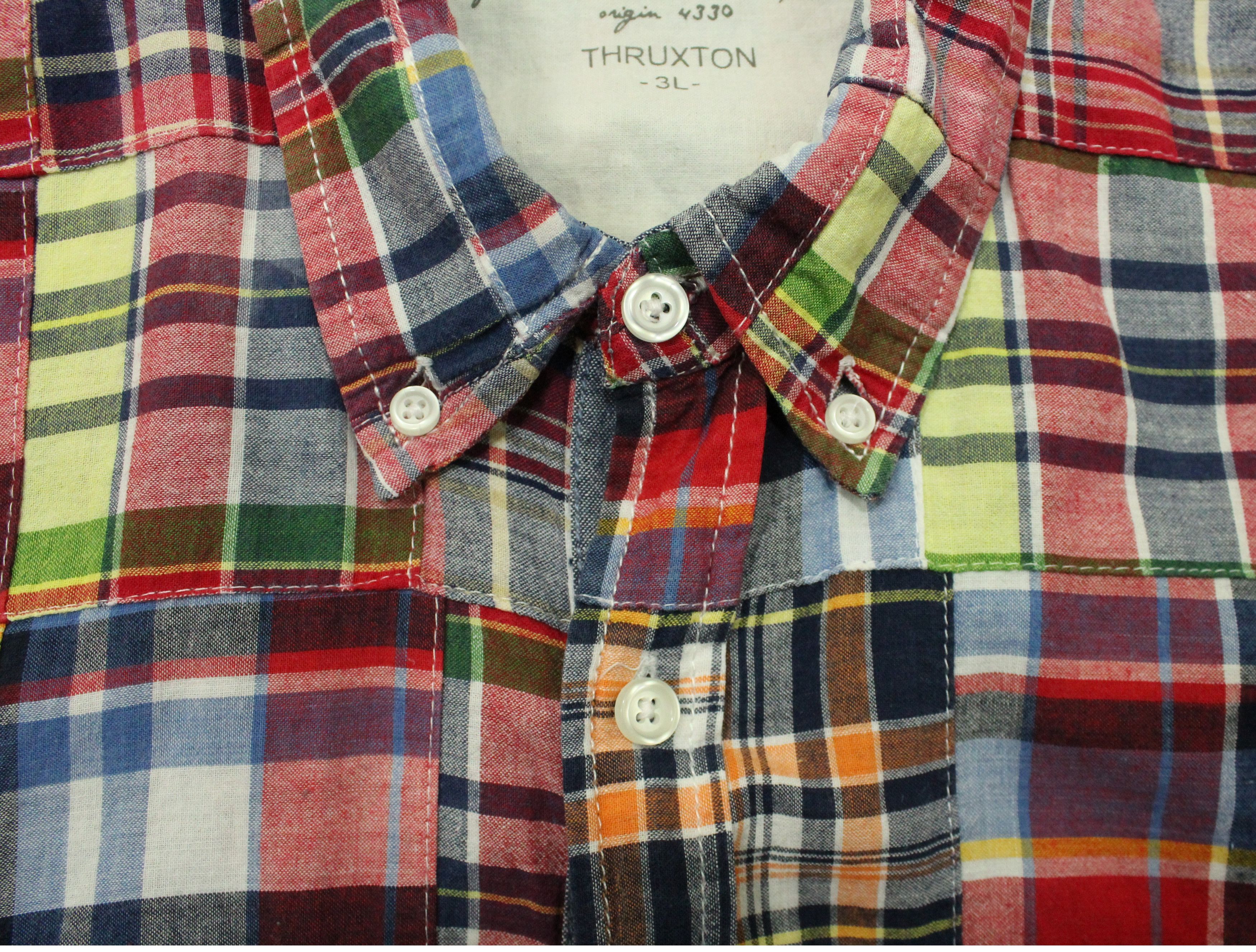 Japanese Brand Patchwork THRUXTON Shirt Multicolor Plaid Size US L / EU 52-54 / 3 - 7 Thumbnail
