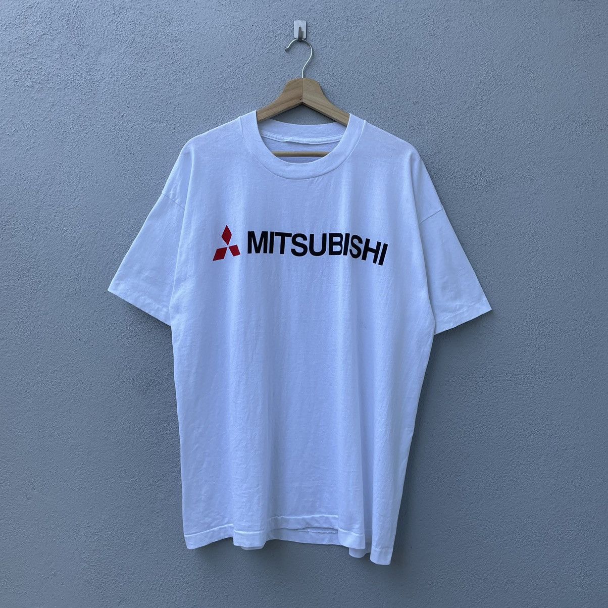 image of Racing x Vintage Mitsubishi Tee Shirt in White, Men's (Size XL)