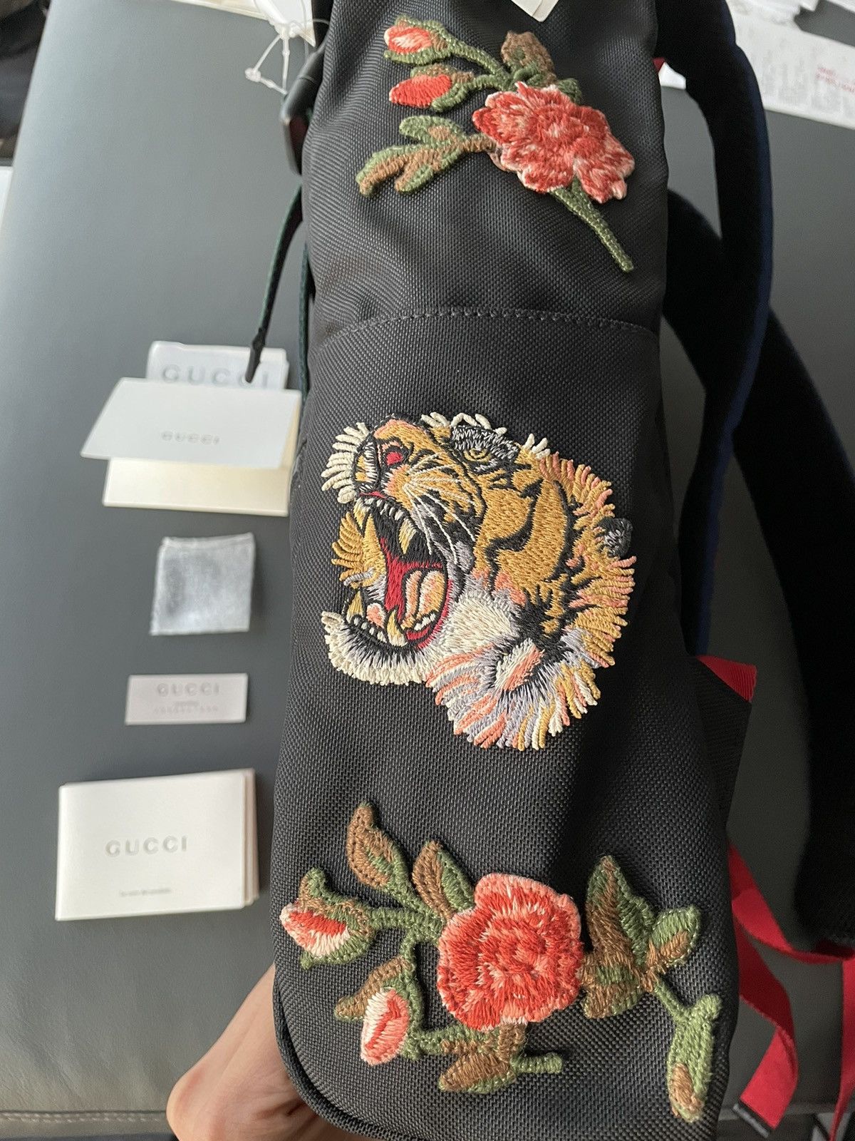 Gucci Rare $3k Brand New Super Runway Embroidery Backpack Bag Size ONE SIZE - 4 Thumbnail