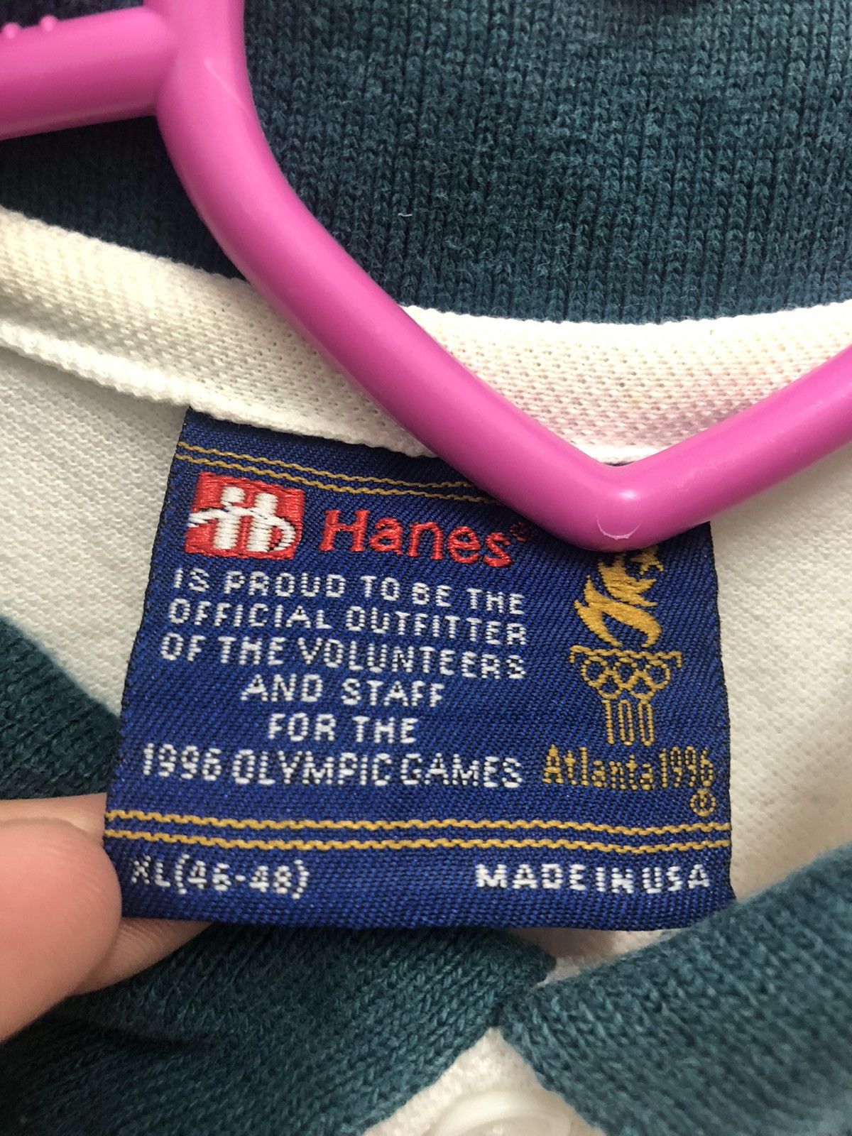 USA Olympics Rare Vintage OLYMPIC ATLANTA Hanes Full All Over Polo Shirt Size US XL / EU 56 / 4 - 5 Thumbnail