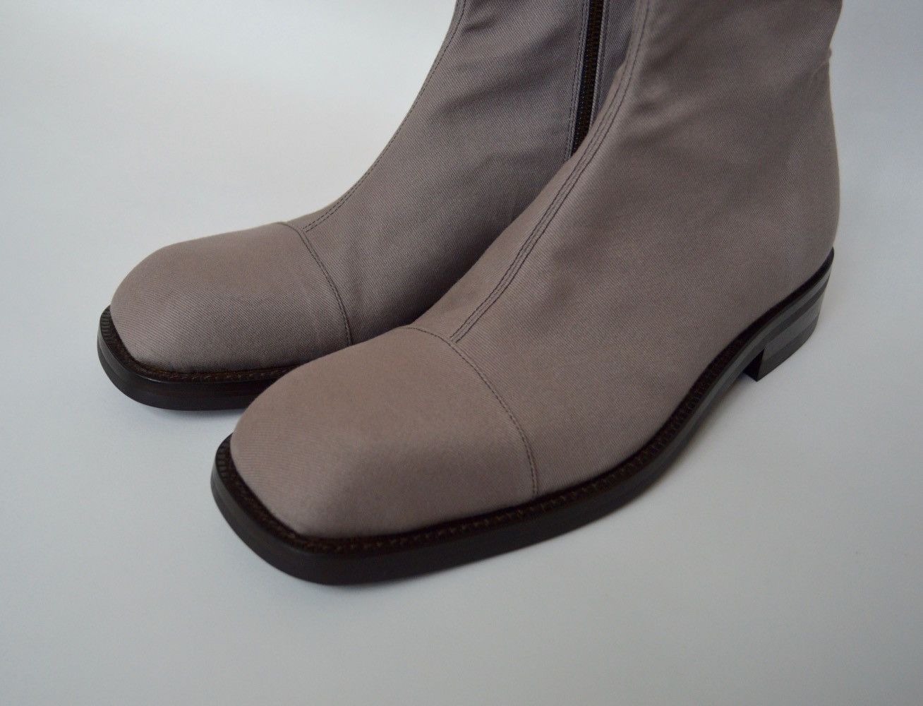 Dries Van Noten S/S 18 Square Toe Canvas Boots Size US 10 / EU 43 - 5 Thumbnail