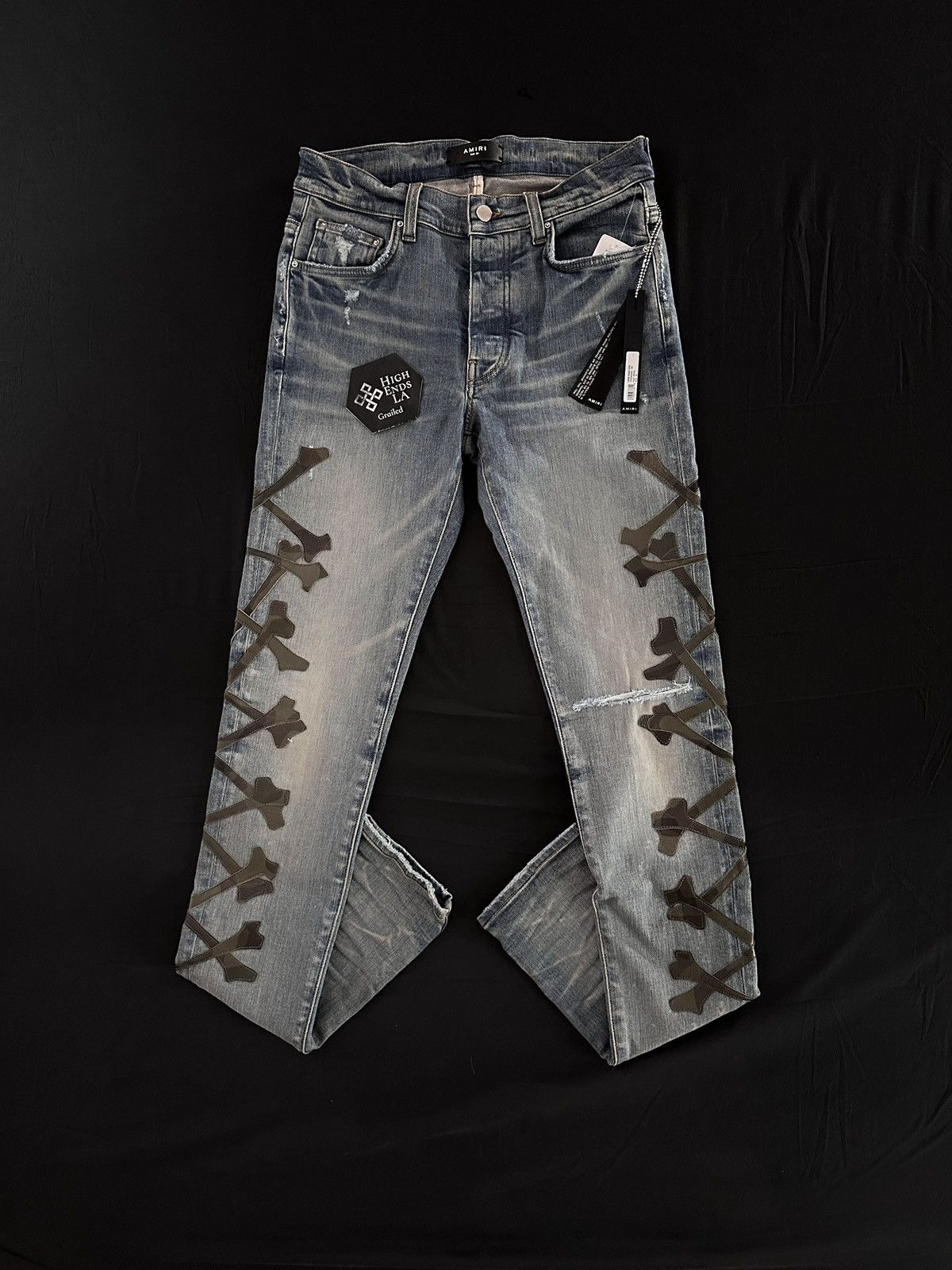Amiri Amiri Camo Bones Denim Jeans Size US 30 / EU 46 - 1 Thumbnail
