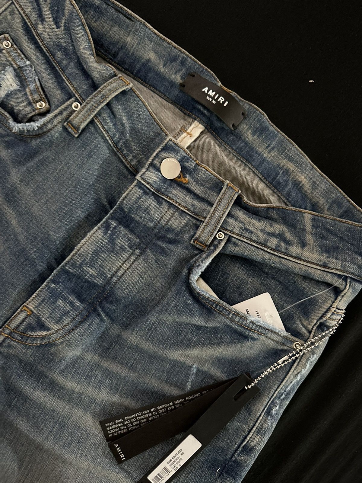 Amiri Amiri Camo Bones Denim Jeans Size US 30 / EU 46 - 3 Thumbnail