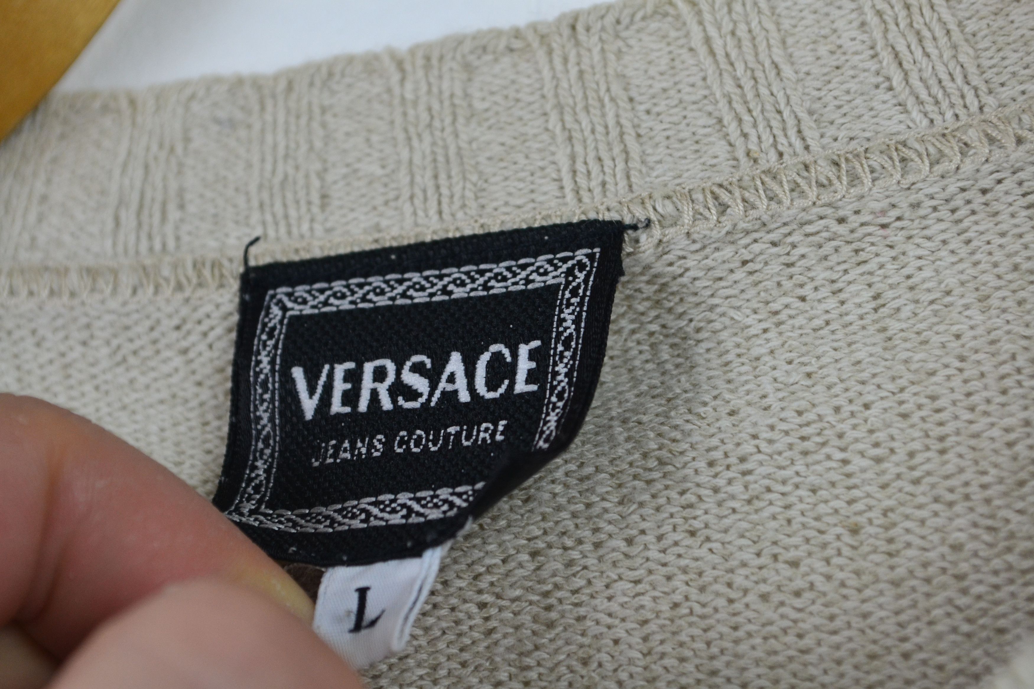 Versace Jeans Couture Versace Sweater Medusa Logo Knit Jumper Beige Size L Size US L / EU 52-54 / 3 - 4 Thumbnail