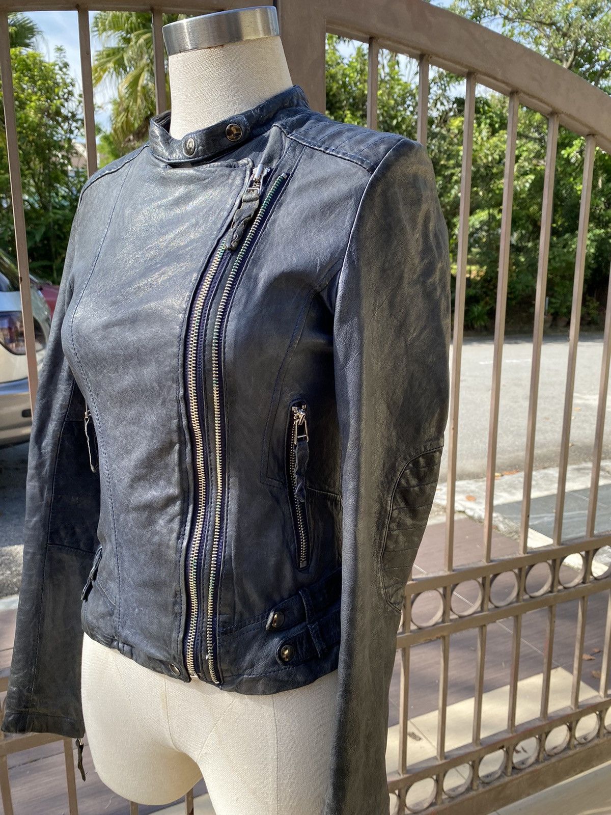 Japanese Brand × Vintage black leather sheep skin jacket Size M / US 6-8 / IT 42-44 - 3 Thumbnail