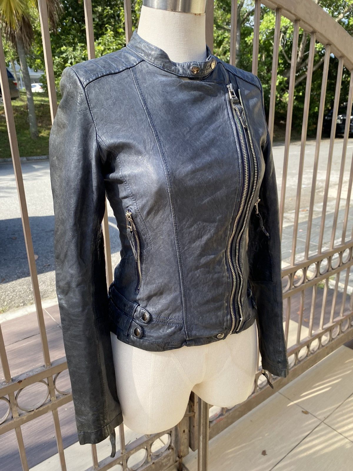 Japanese Brand × Vintage black leather sheep skin jacket Size M / US 6-8 / IT 42-44 - 6 Thumbnail