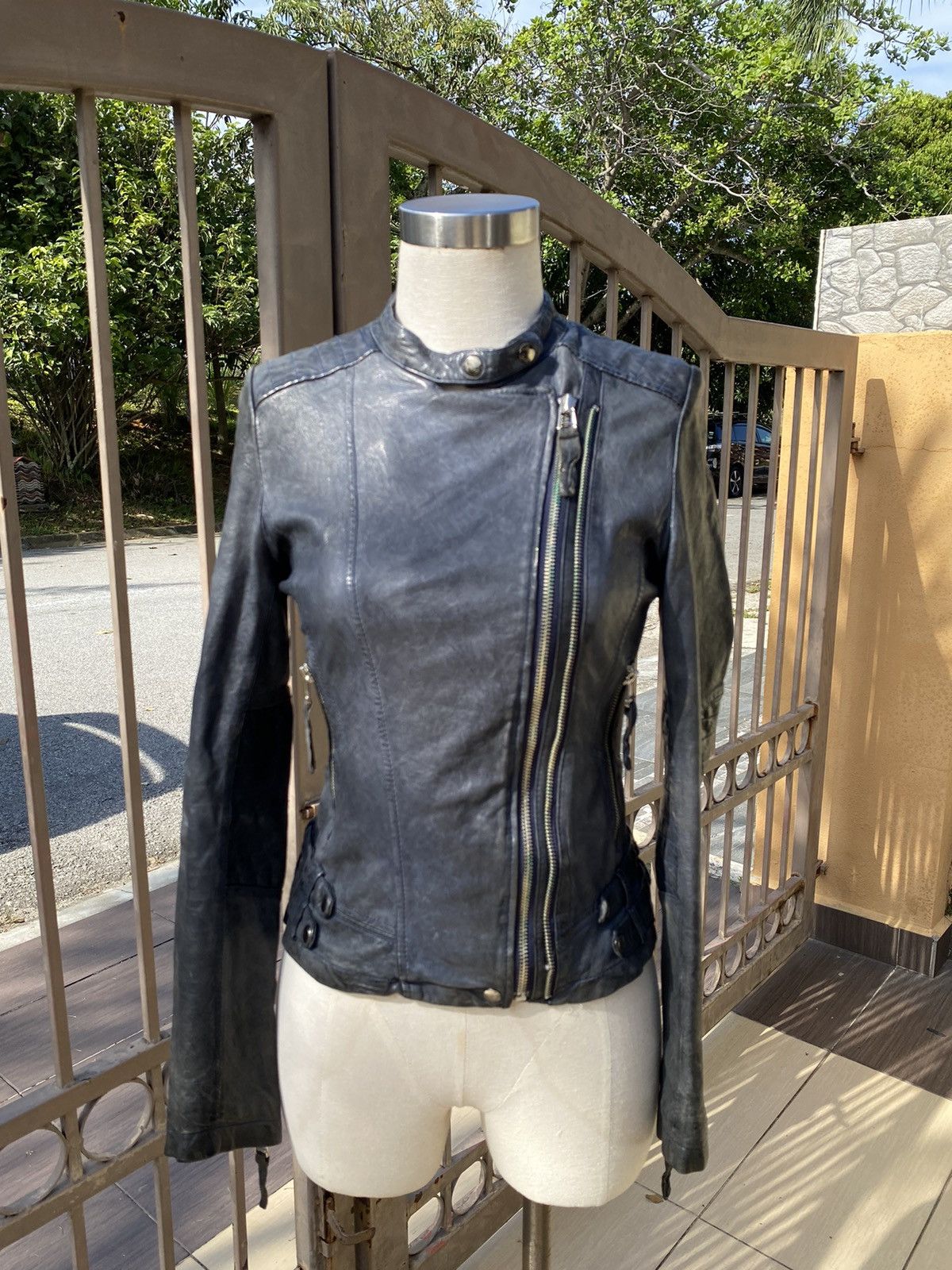 Japanese Brand × Vintage black leather sheep skin jacket Size M / US 6-8 / IT 42-44 - 11 Thumbnail