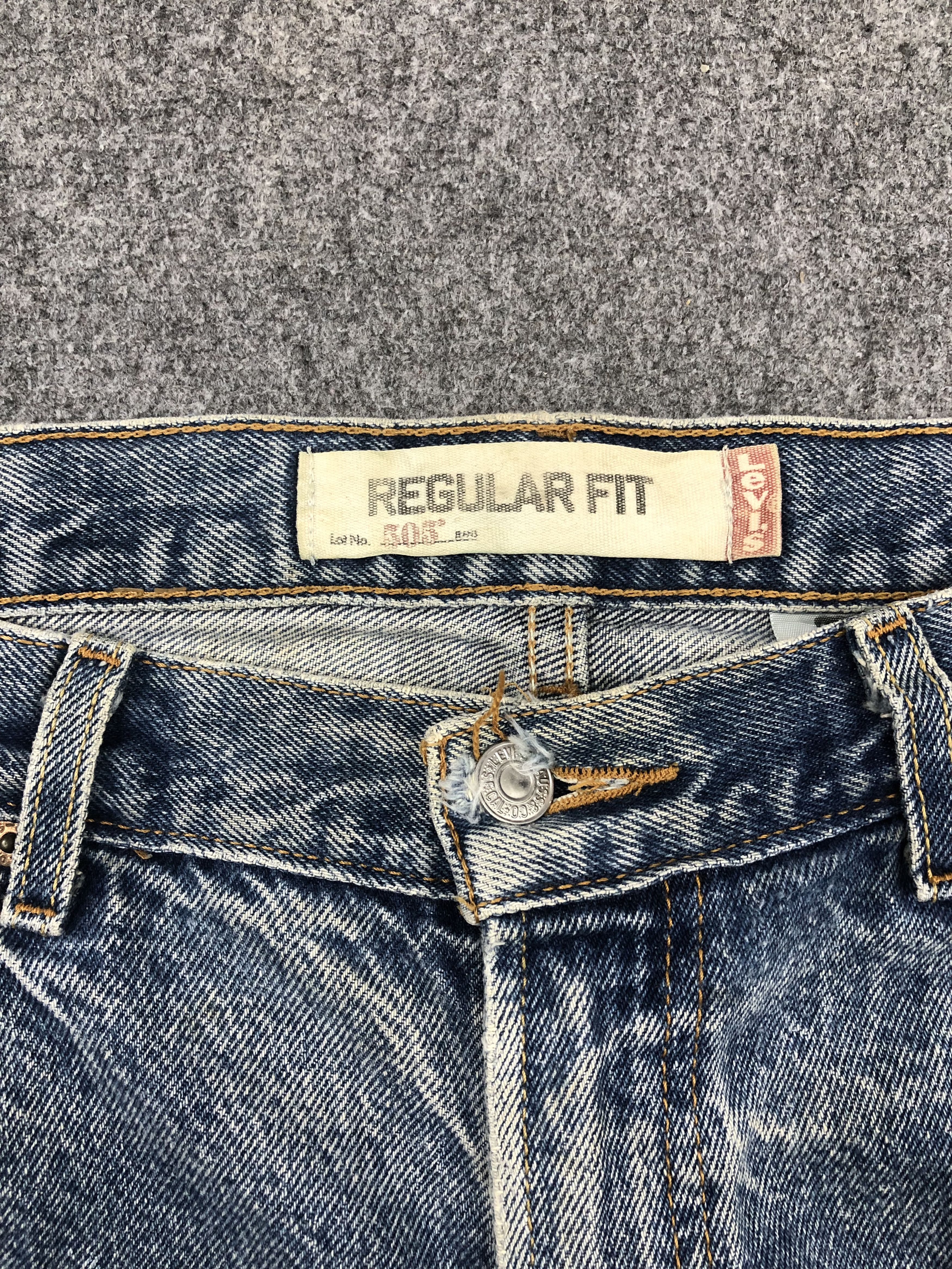 Levi's Vintage Levis 505 Faded Blue Jeans DP1577 Size US 37 - 5 Thumbnail