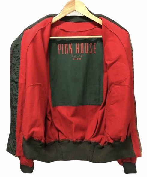 Pink House 🔥Pink House🇯🇵Logo Patchwork MA-1 Bomber Varsity Jacket Size US L / EU 52-54 / 3 - 4 Thumbnail
