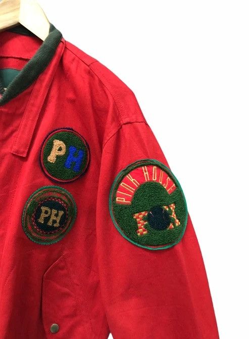 Pink House 🔥Pink House🇯🇵Logo Patchwork MA-1 Bomber Varsity Jacket Size US L / EU 52-54 / 3 - 7 Thumbnail