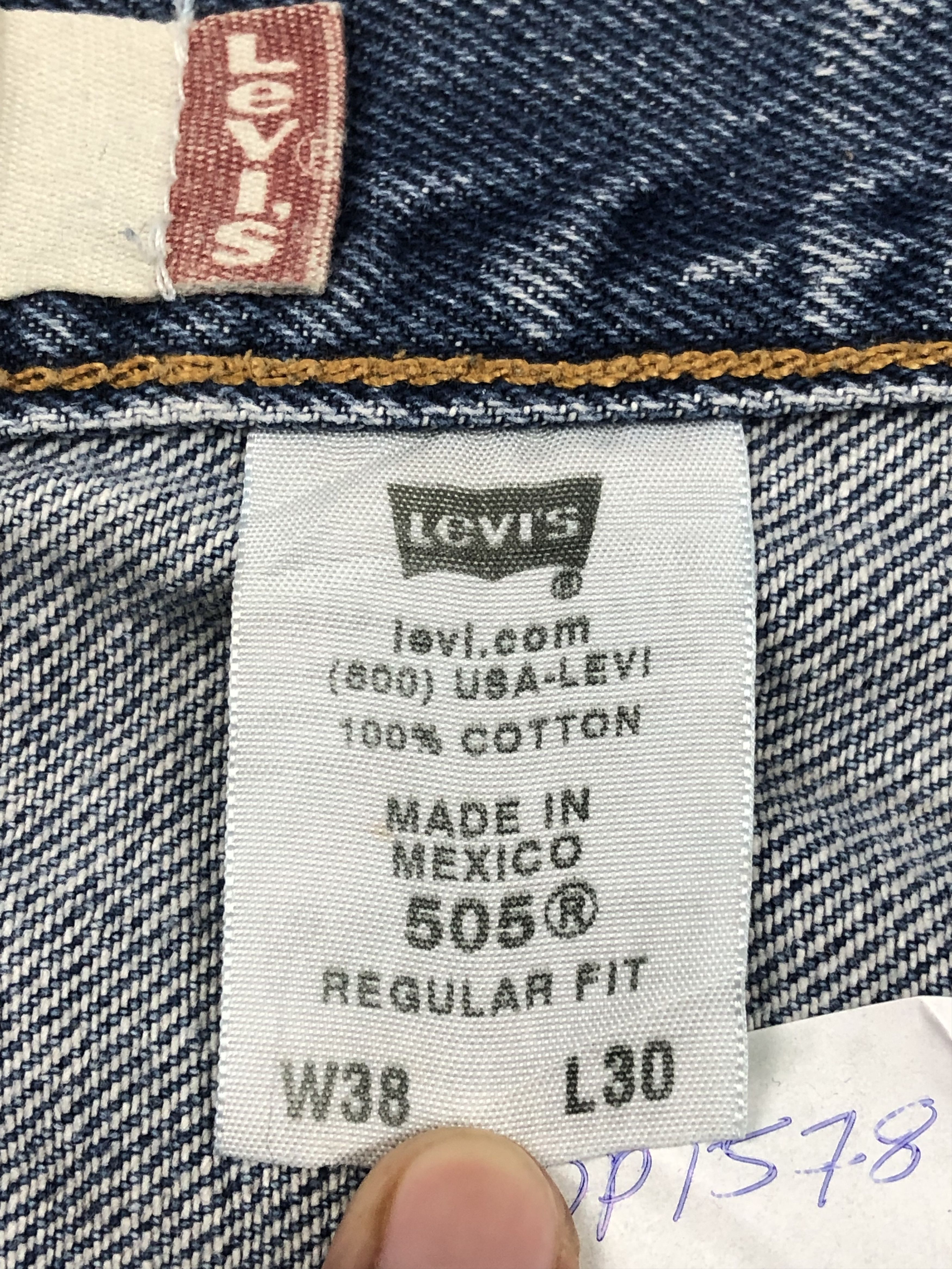 Levi's Vintage Levis 505 Faded Blue Jeans DP1578 Size US 38 / EU 54 - 8 Thumbnail