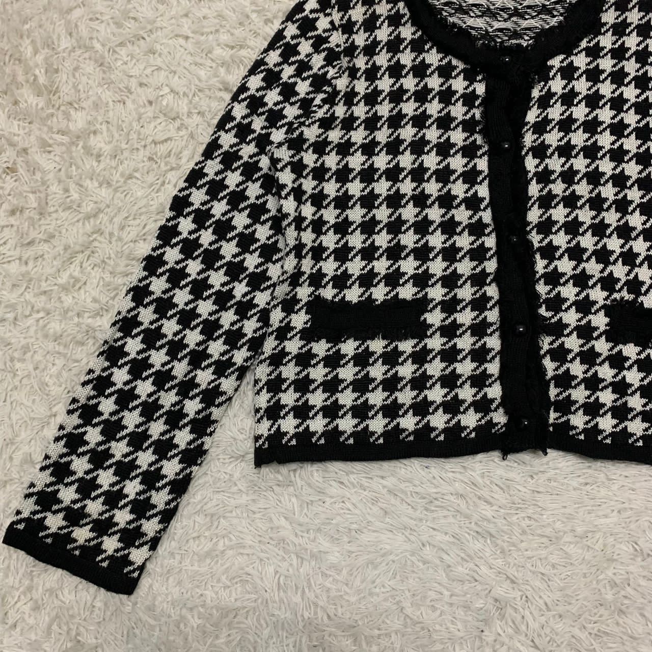 Japanese Brand Baronne Tricot knit crop jacket made in Japan Size M / US 6-8 / IT 42-44 - 3 Thumbnail